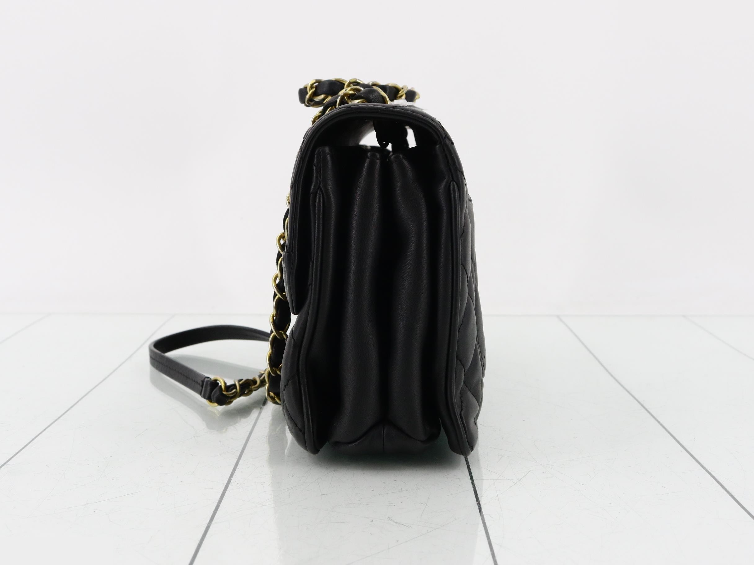 Matelassé Lambskin Turnlock Double Chain Shoulder Bag — view 3