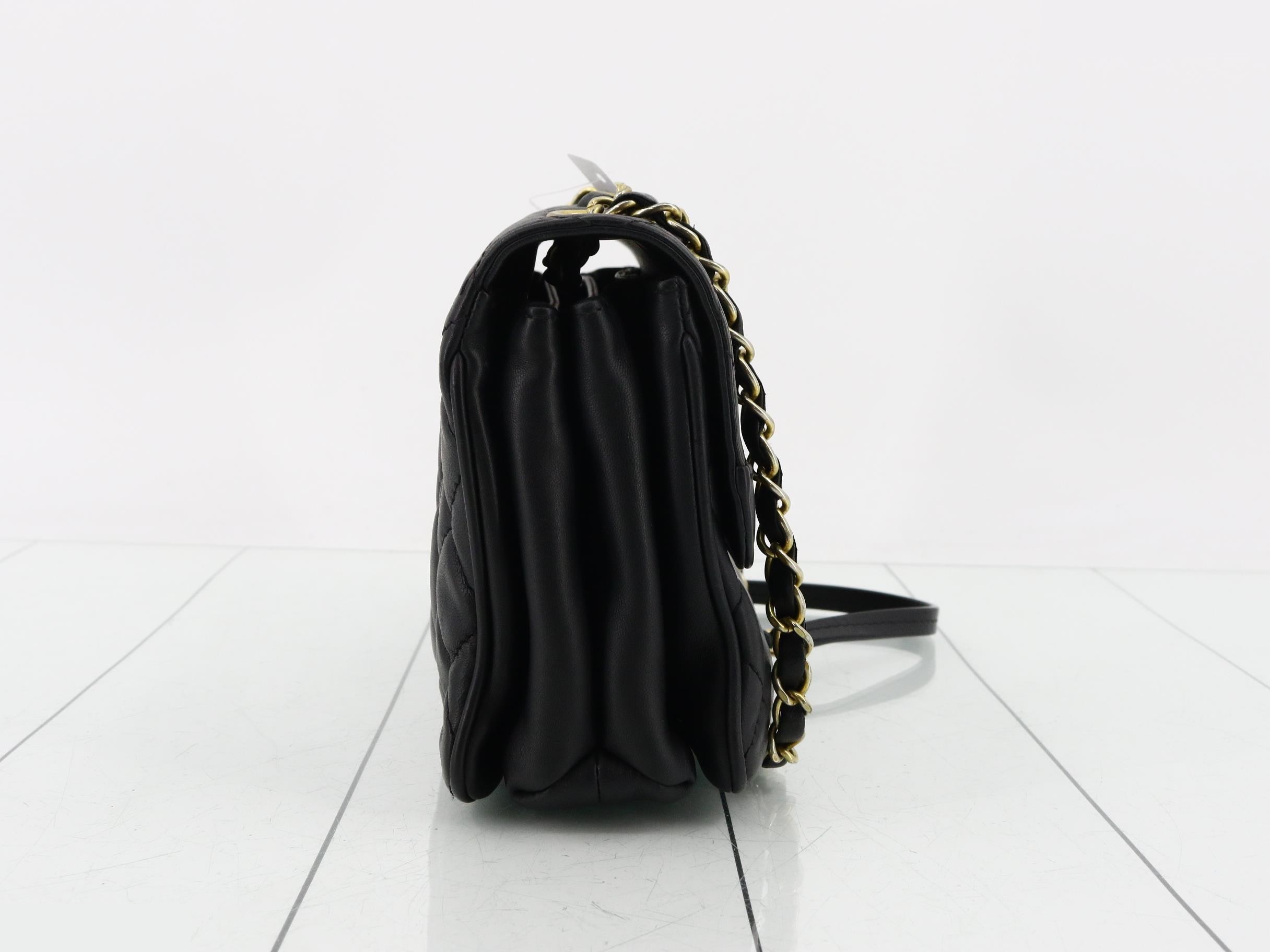 Matelassé Lambskin Turnlock Double Chain Shoulder Bag — view 4