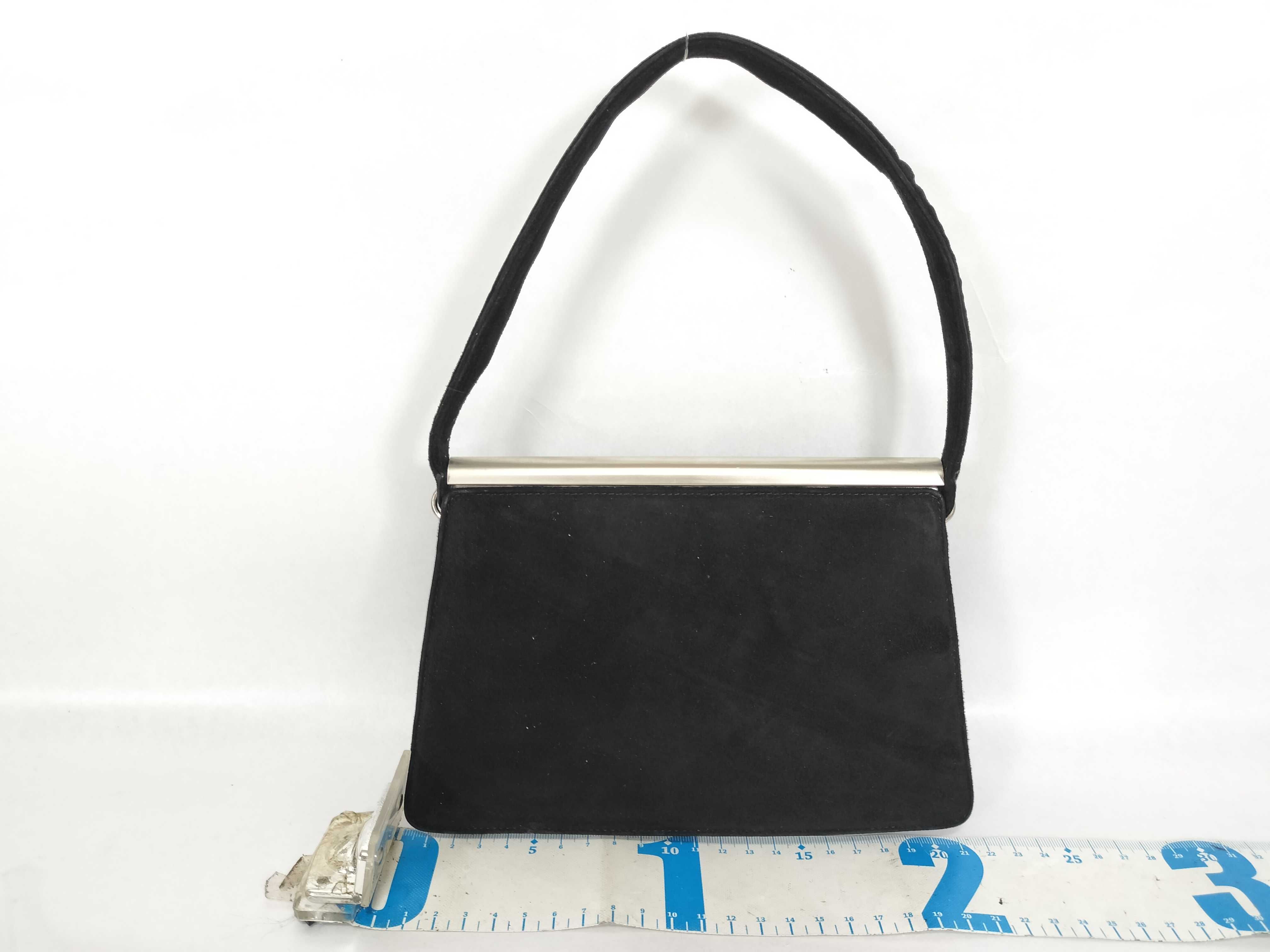 Suede Clasp Handbag with Floral Embroidery — view 2