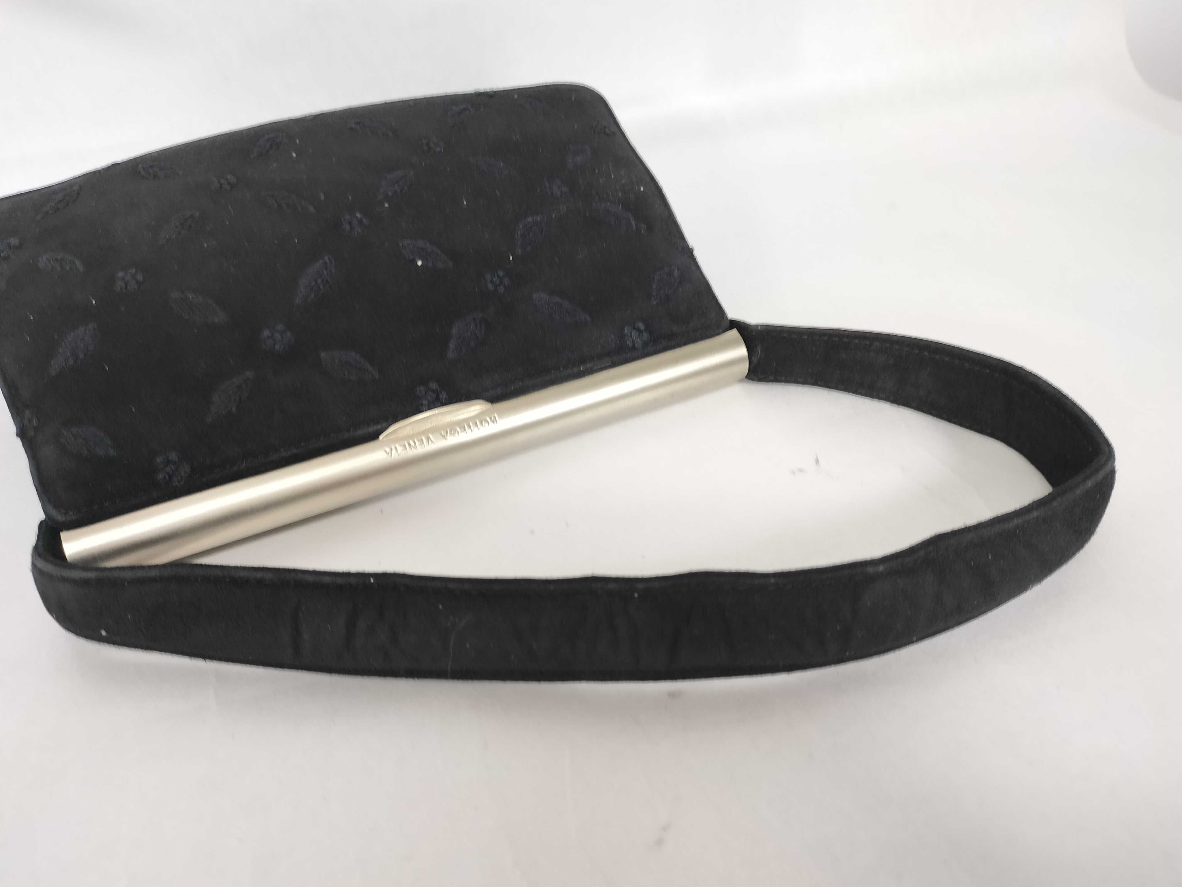 Suede Clasp Handbag with Floral Embroidery — view 3