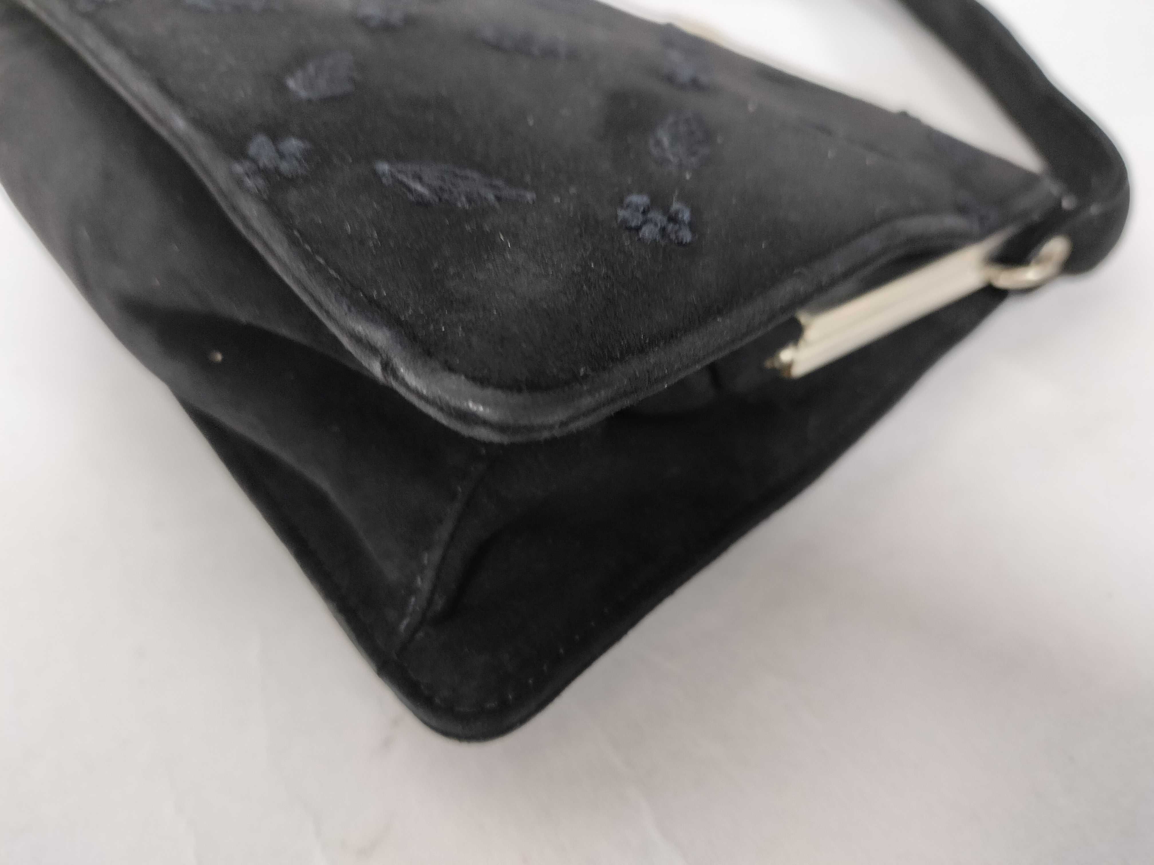 Suede Clasp Handbag with Floral Embroidery — view 6