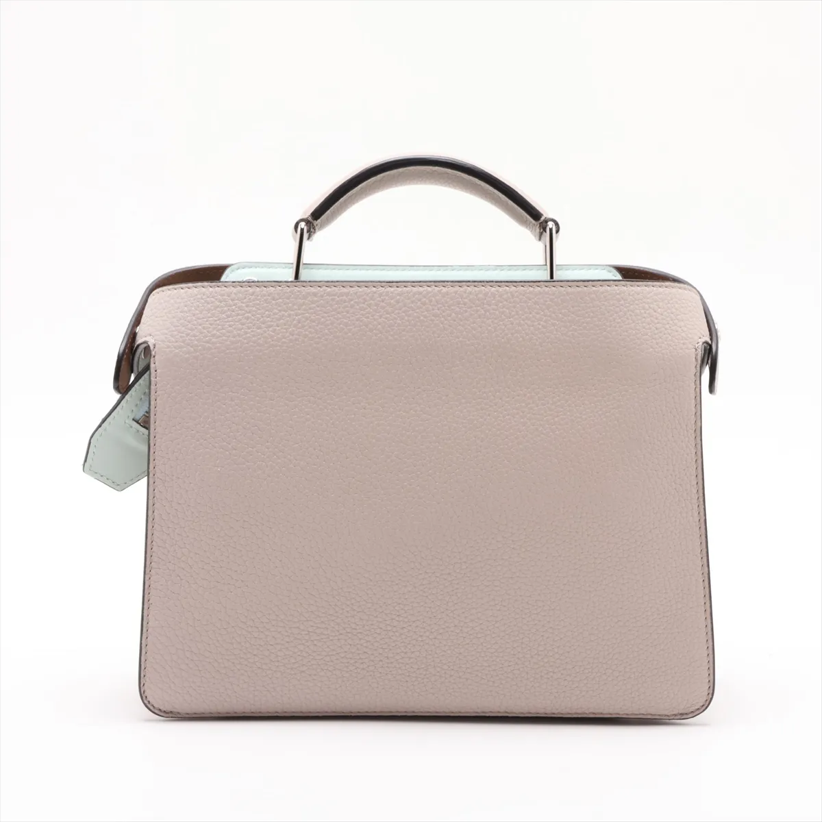 Peekaboo I.U Small Leather 2-Way Handbag, Beige x Green, 7VA530 (Pending Registration) — view 2