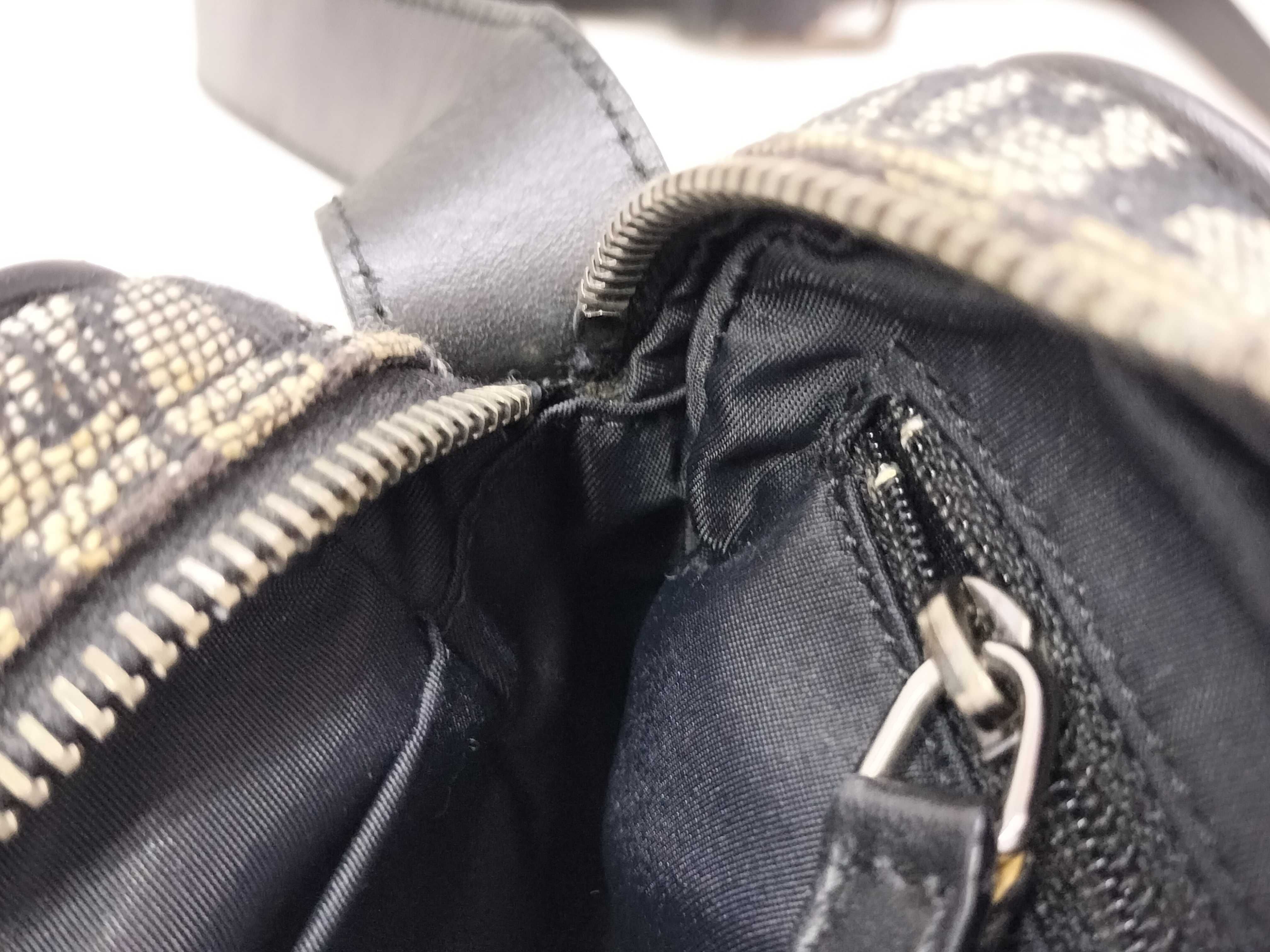 Trotter Christian Dior Trotter Canvas x Leather Shoulder Bag Black Shoulder Bag — view 12