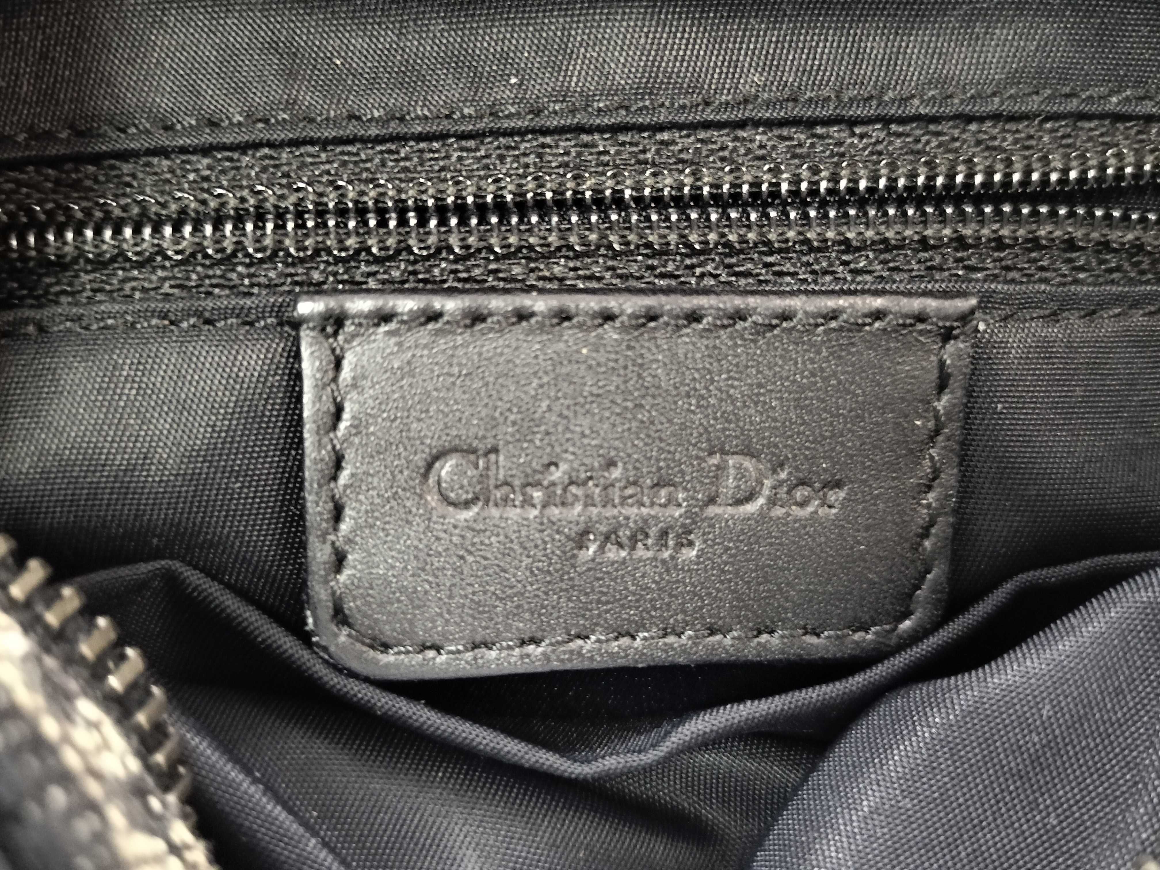 Trotter Christian Dior Trotter Canvas x Leather Shoulder Bag Black Shoulder Bag — view 8