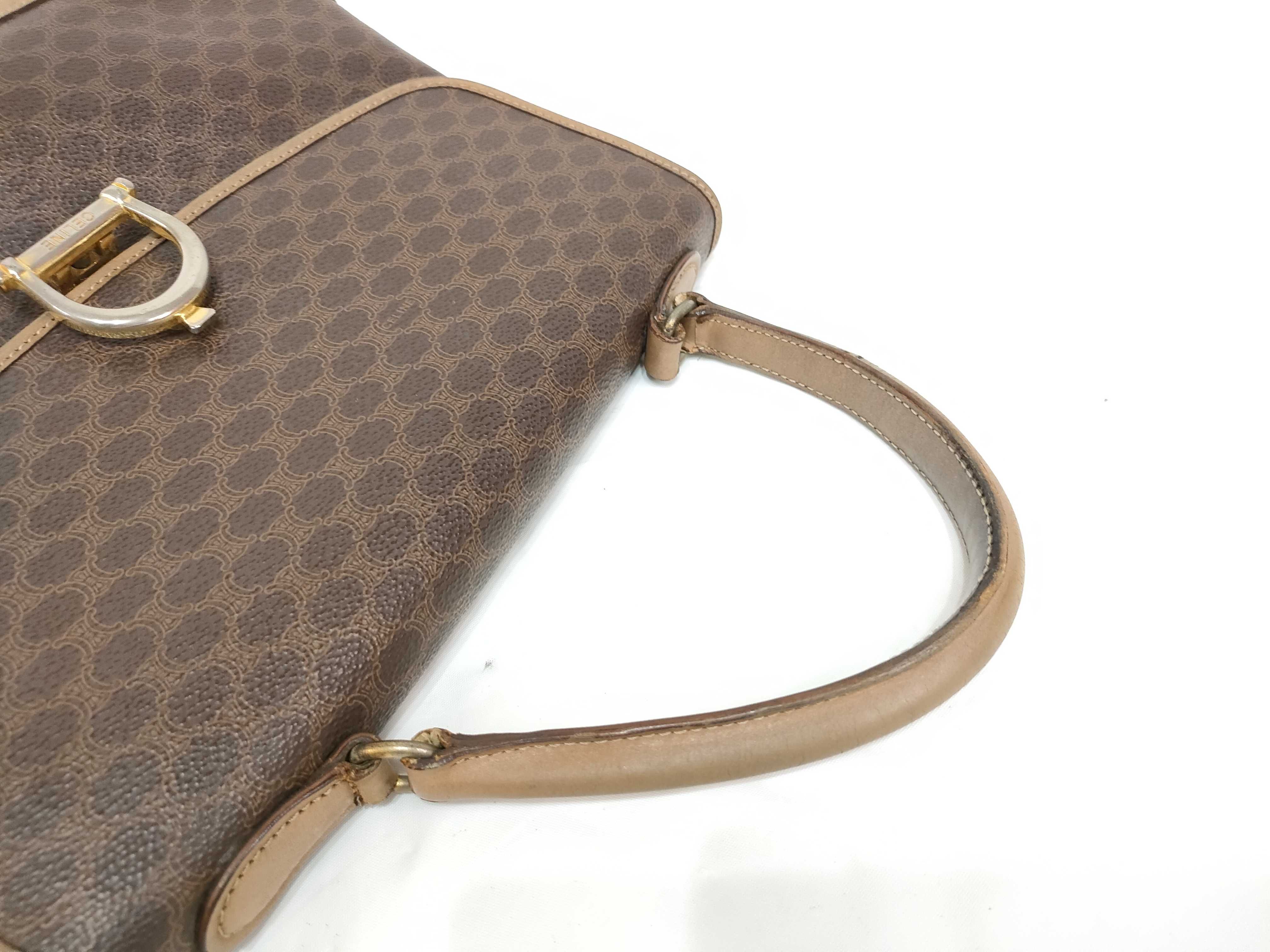 Macadam PVC x Leather Handbag, Brown — view 3