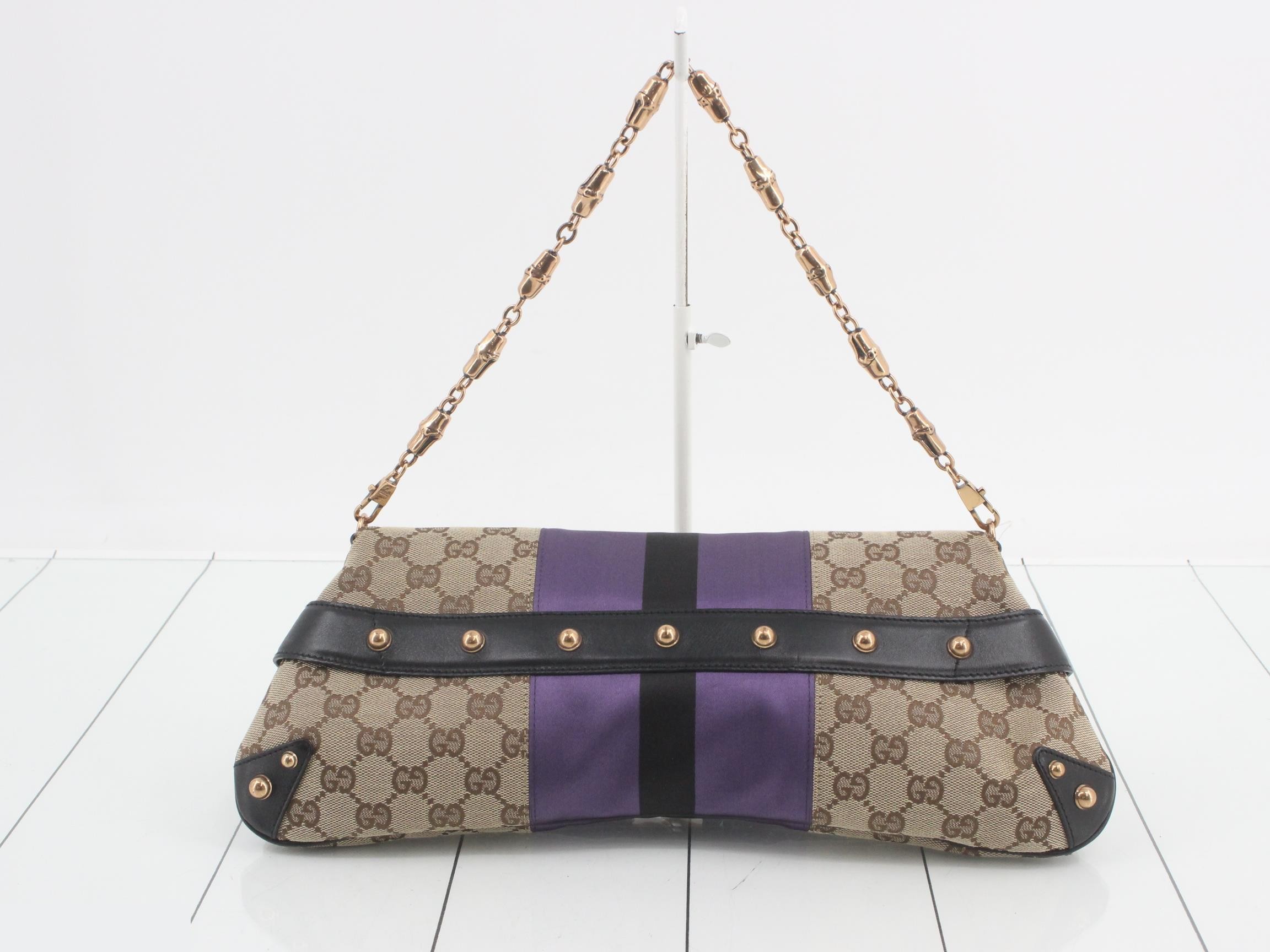 129698 Horsebit Bamboo Chain Purple W38H15 — view 2