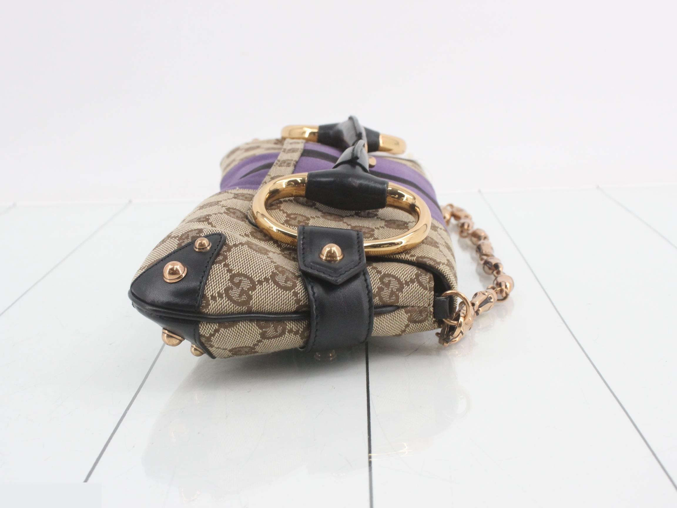 129698 Horsebit Bamboo Chain Purple W38H15 — view 3