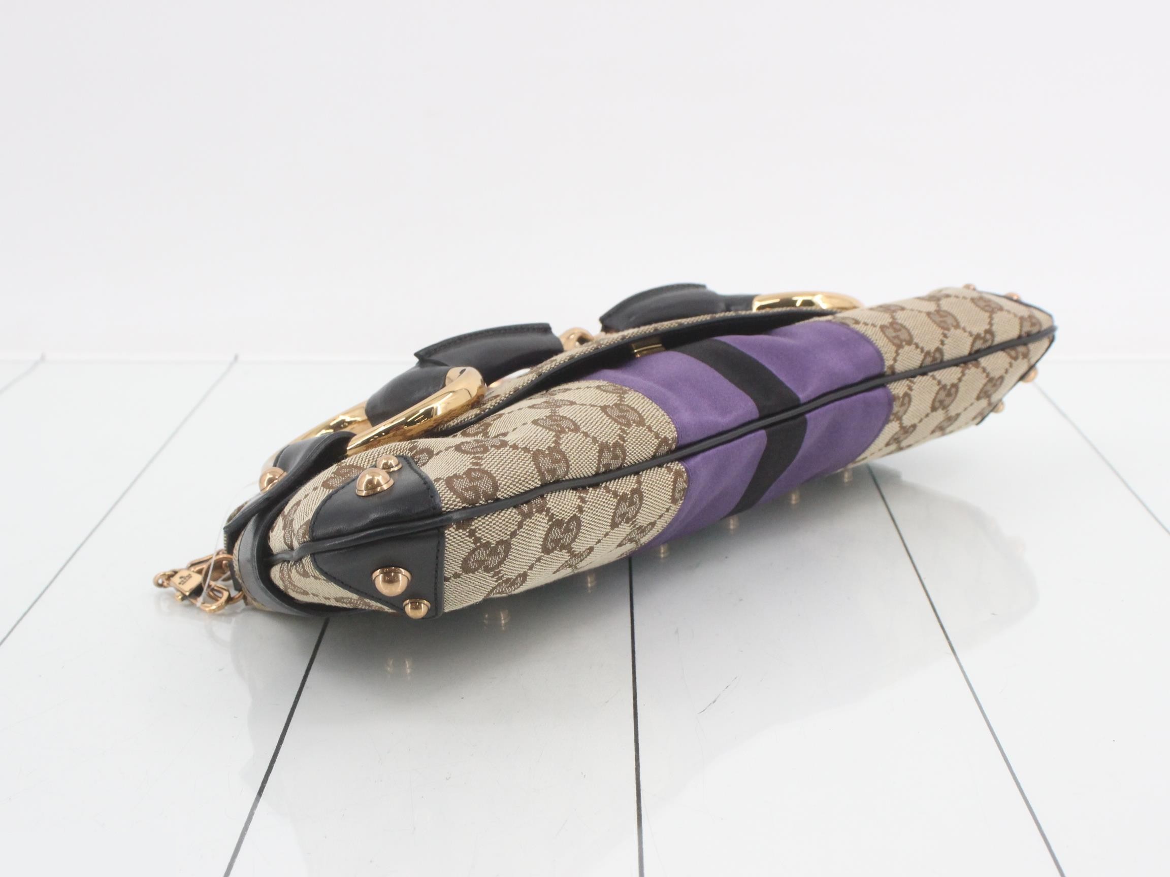129698 Horsebit Bamboo Chain Purple W38H15 — view 5
