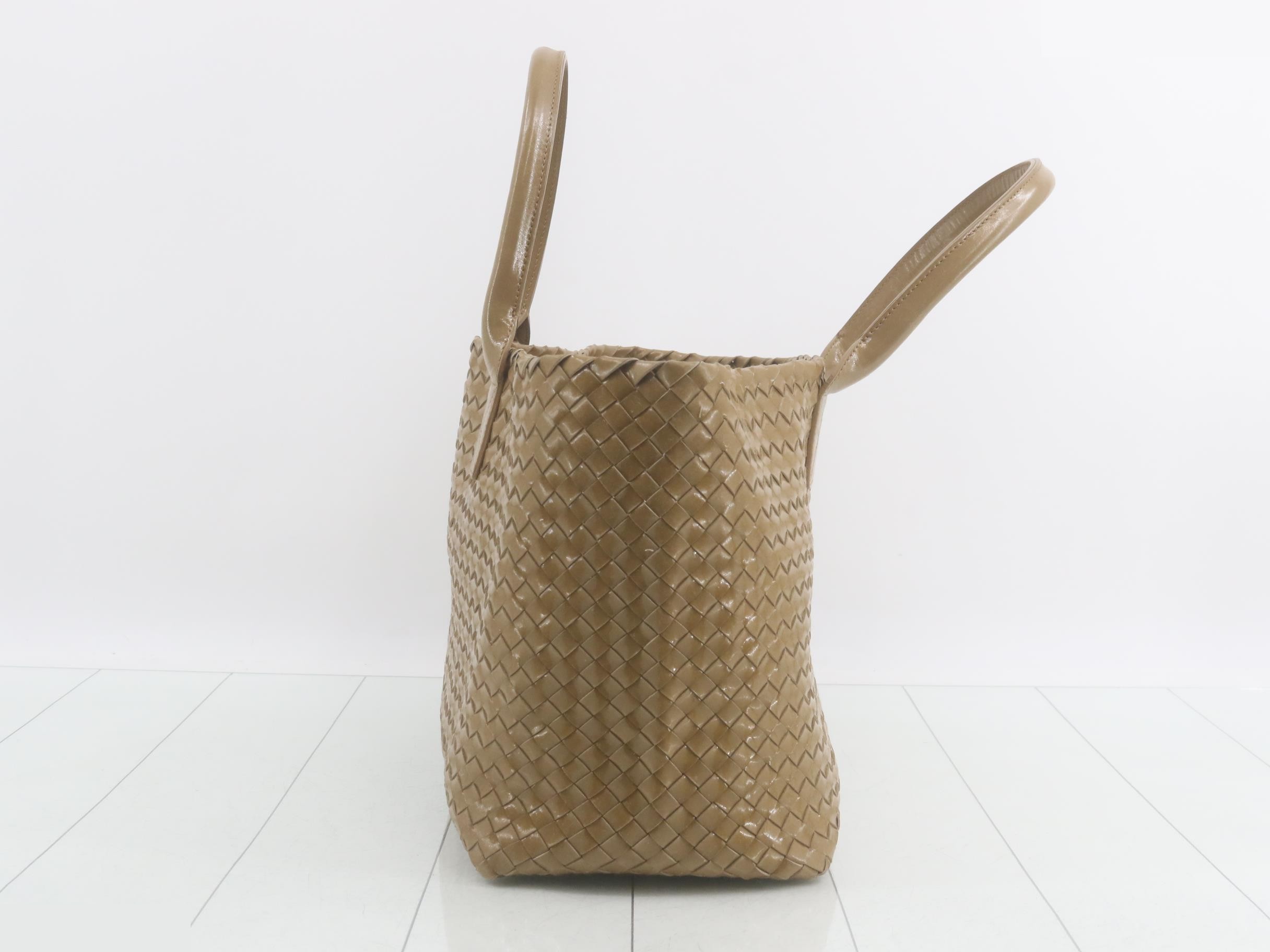 Intrecciato tote bag, enamel — view 3