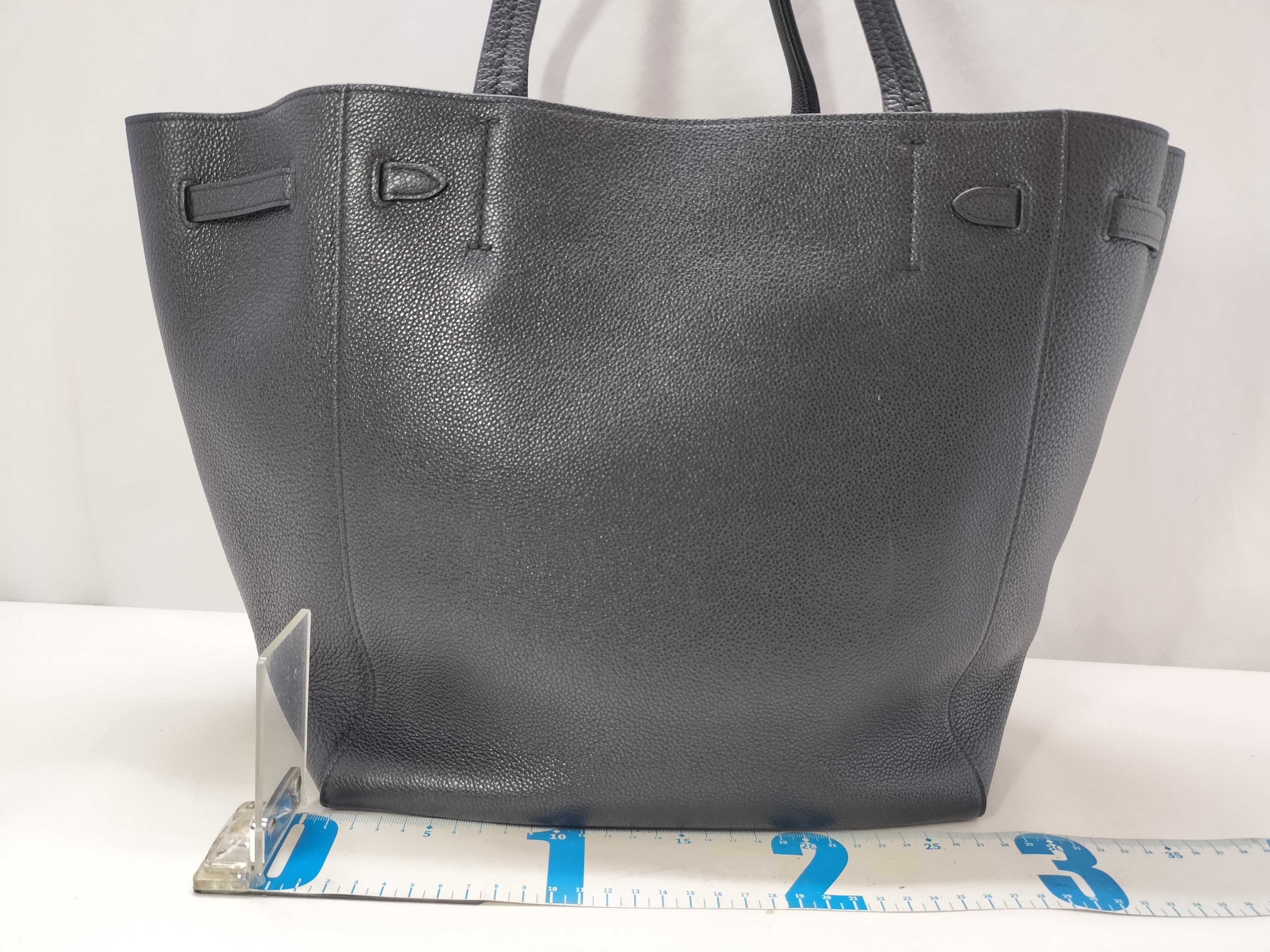 Cabas Phantom Small Leather Tote Bag, Black Tote Bag — view 2