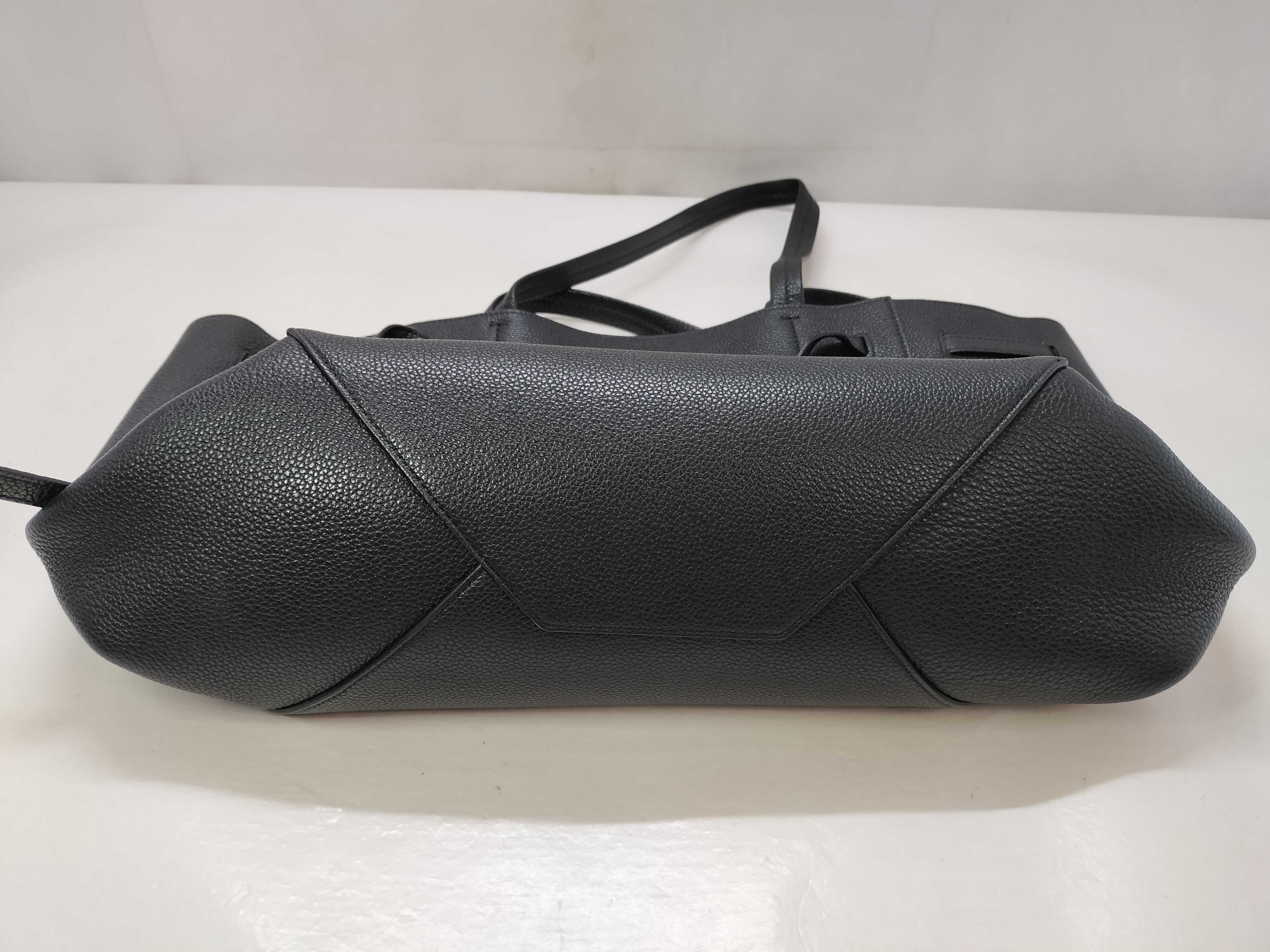 Cabas Phantom Small Leather Tote Bag, Black Tote Bag — view 12
