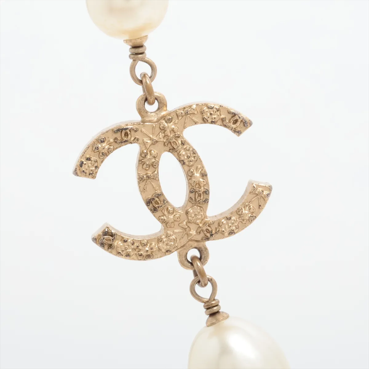 Coco Mark 08A Necklace, GP x Faux Pearl, Gold. — view 2