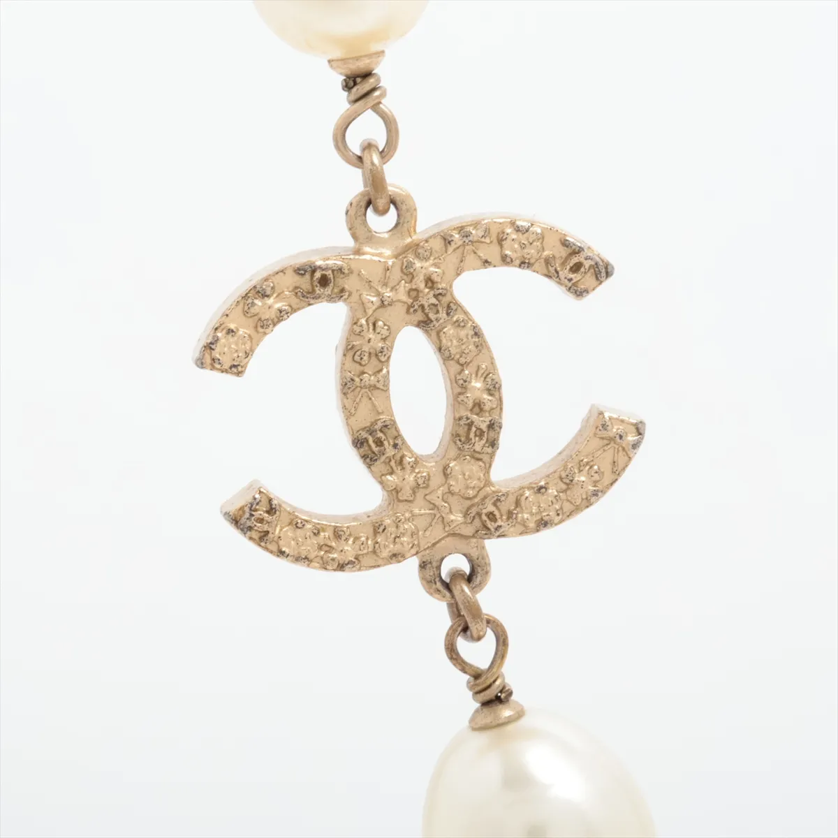 Coco Mark 08A Necklace, GP x Faux Pearl, Gold. — view 3