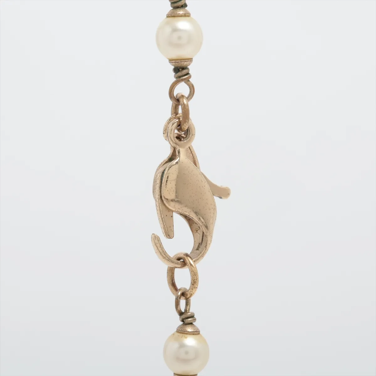 Coco Mark 08A Necklace, GP x Faux Pearl, Gold. — view 4