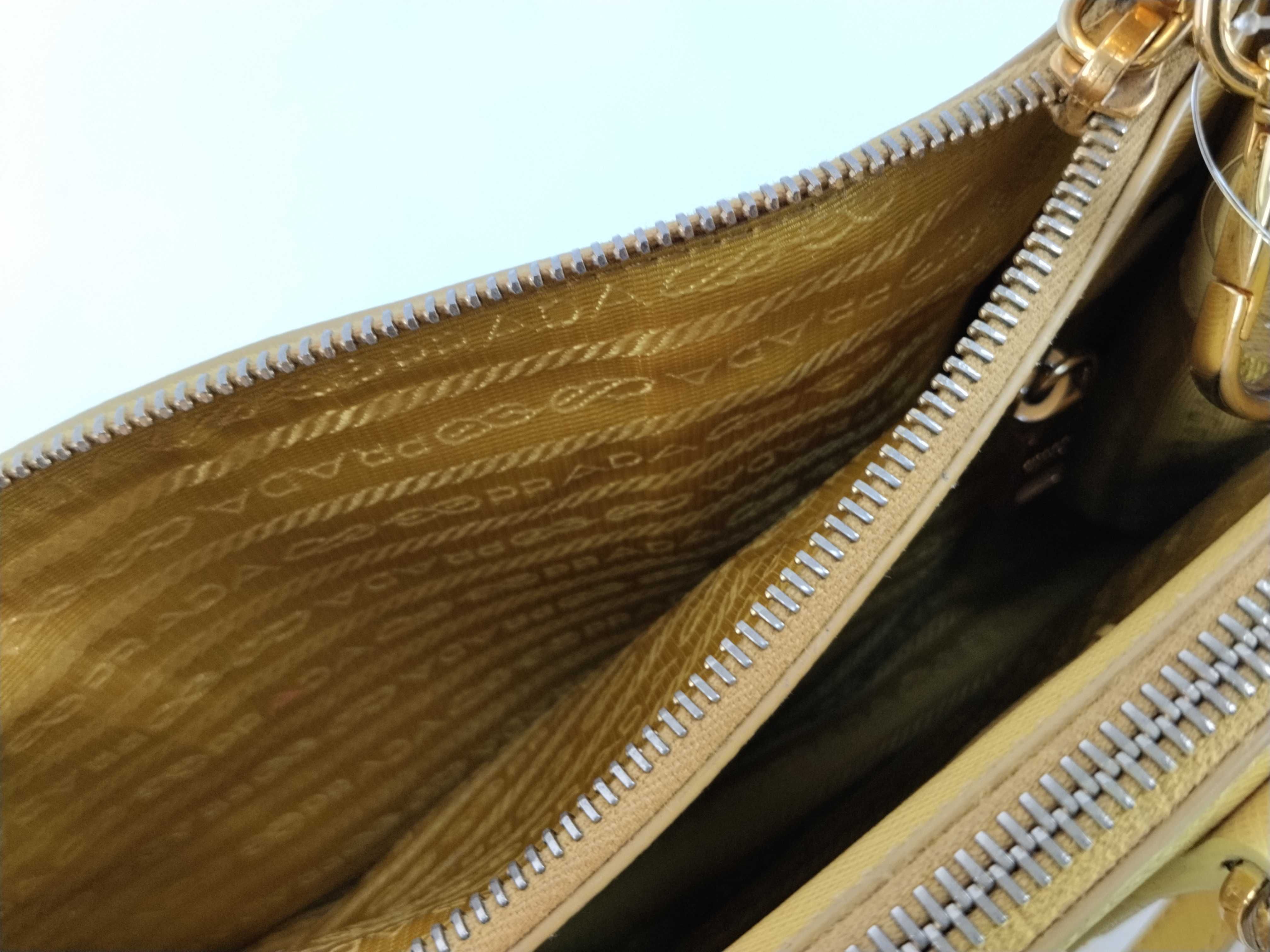 Galleria Saffiano Yellow Gold Handbag — view 12