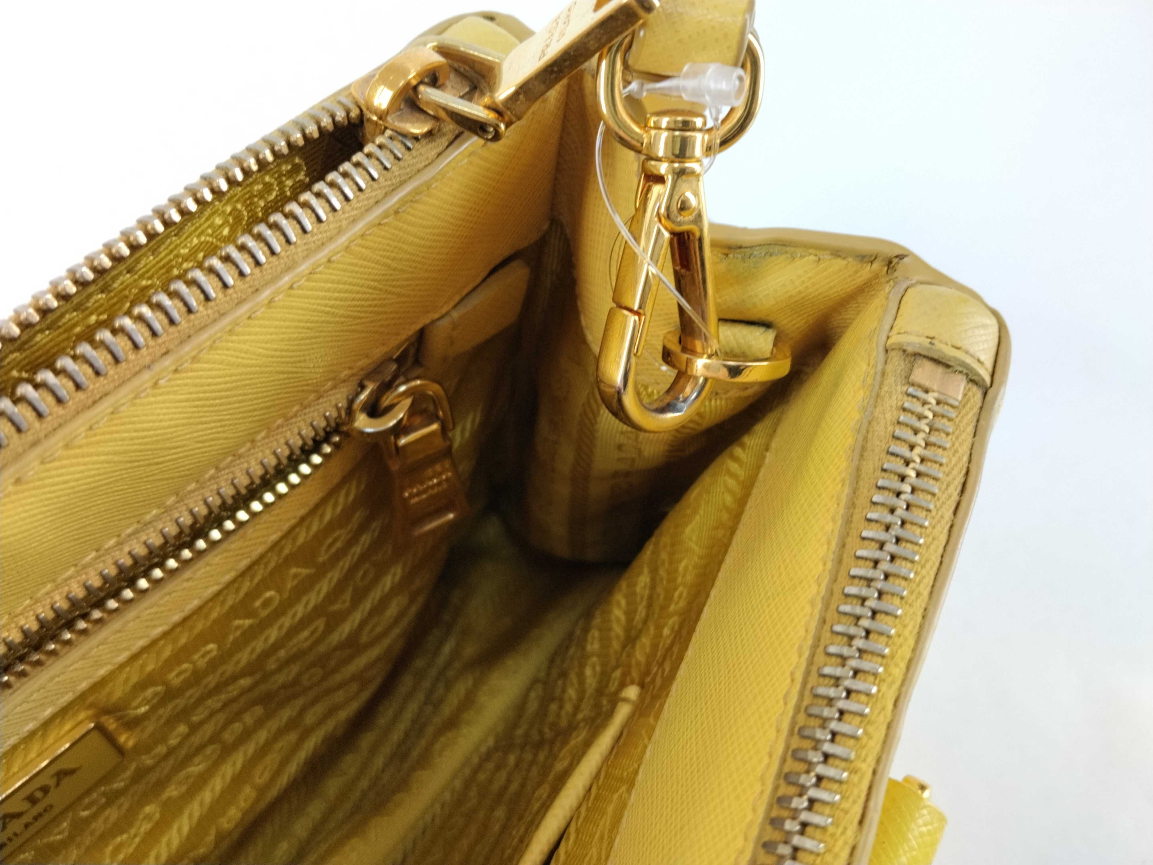 Galleria Saffiano Yellow Gold Handbag — view 13