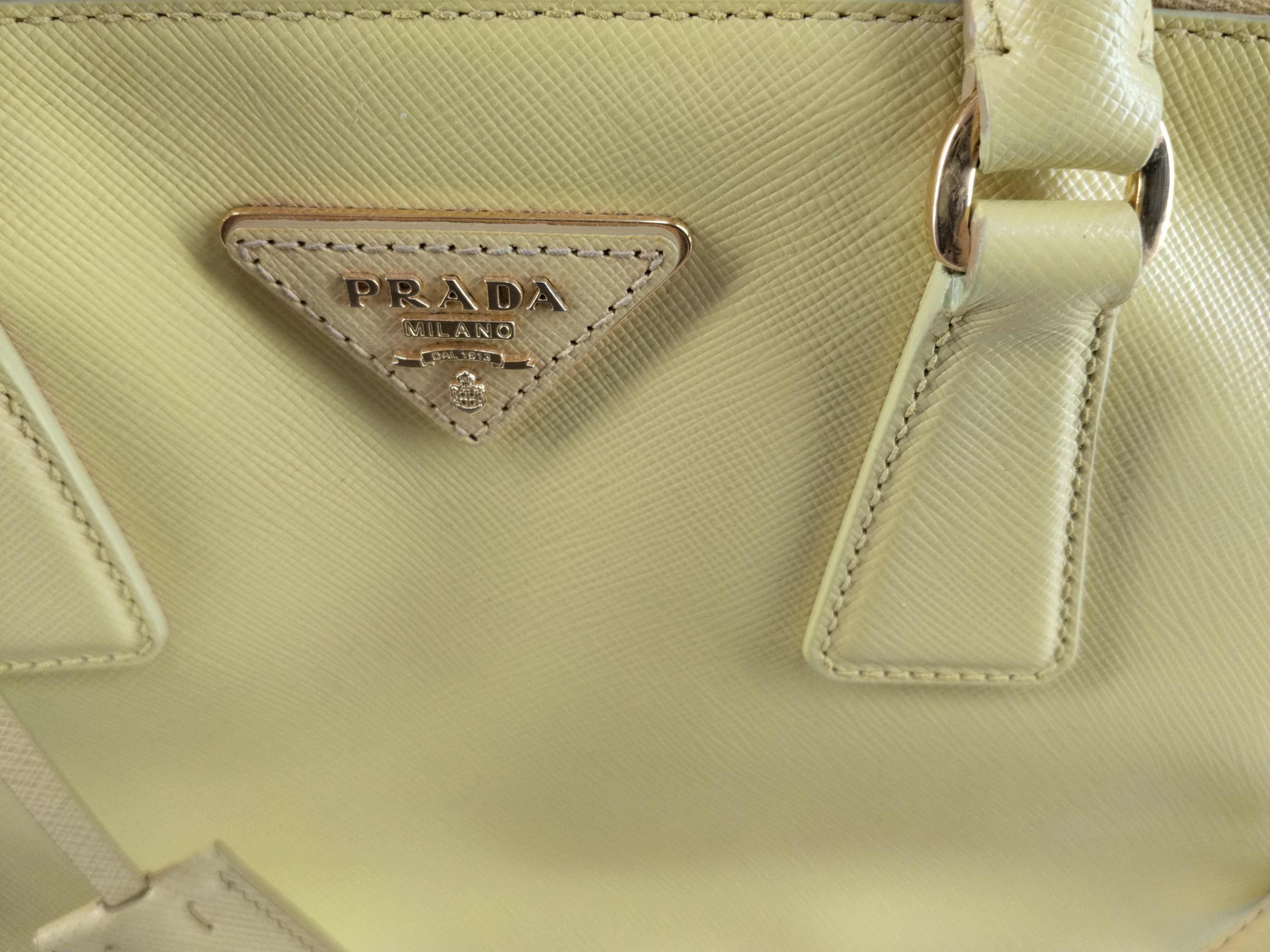 Galleria Saffiano Yellow Gold Handbag — view 14