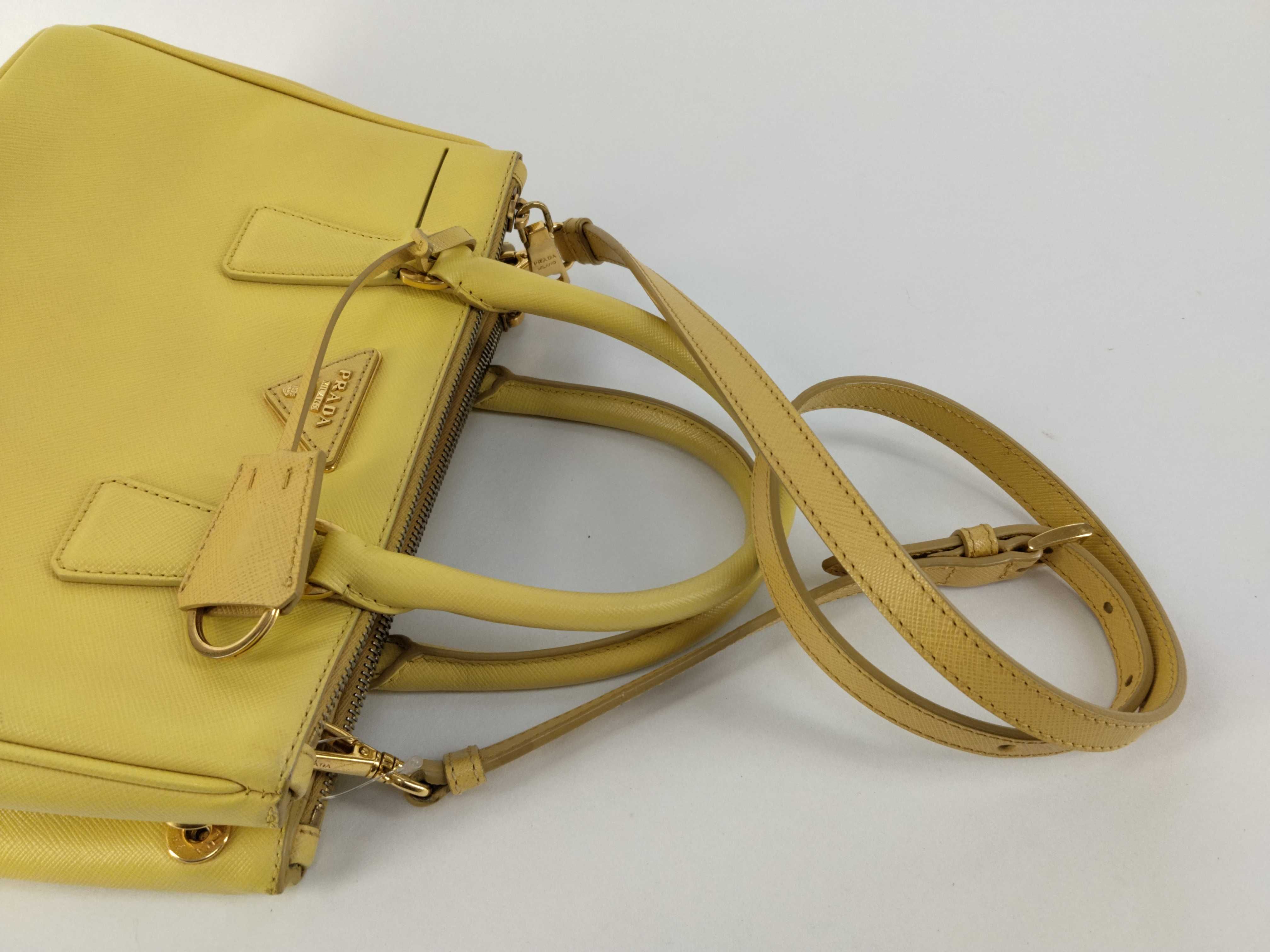 Galleria Saffiano Yellow Gold Handbag — view 3