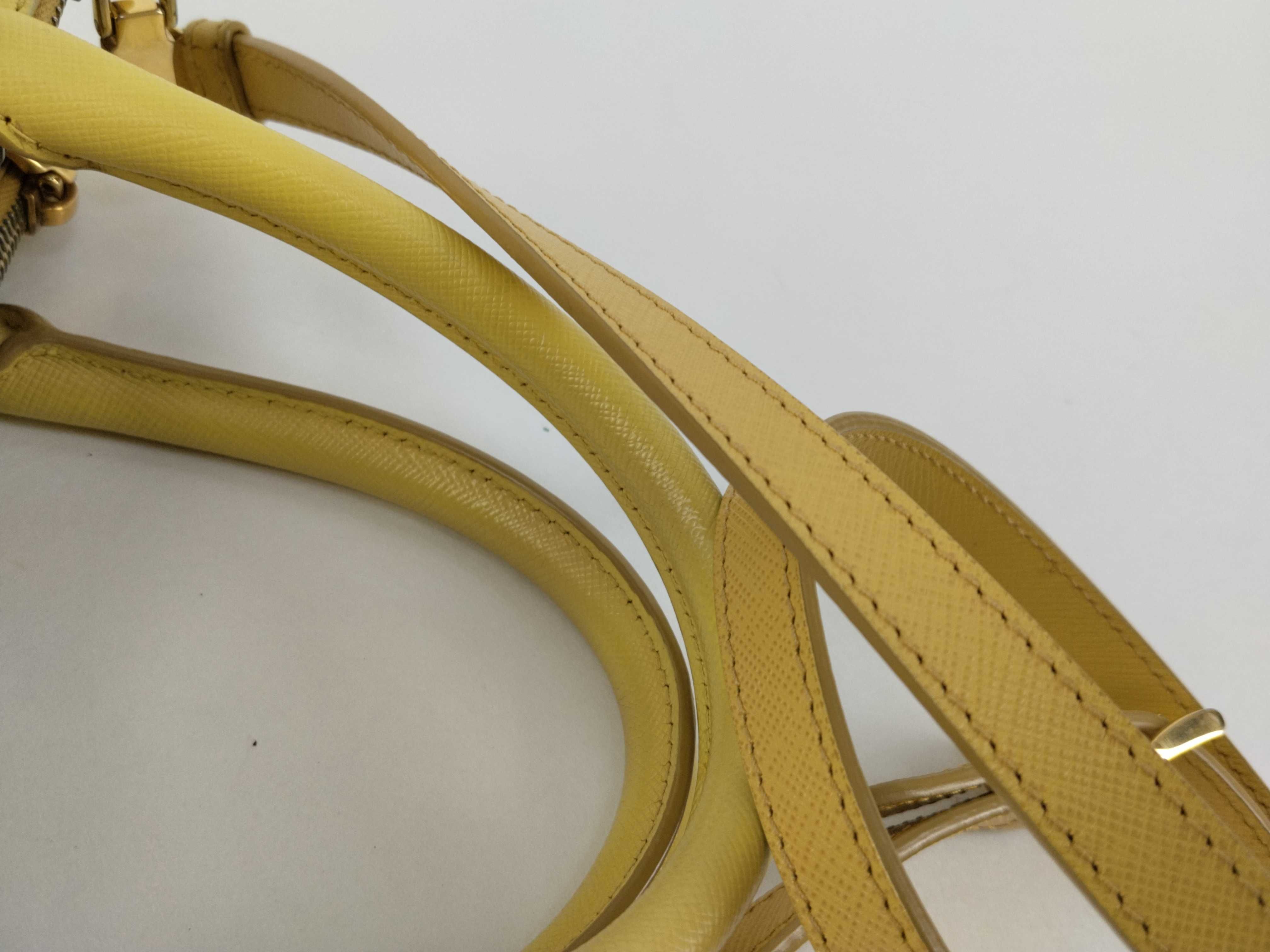 Galleria Saffiano Yellow Gold Handbag — view 4