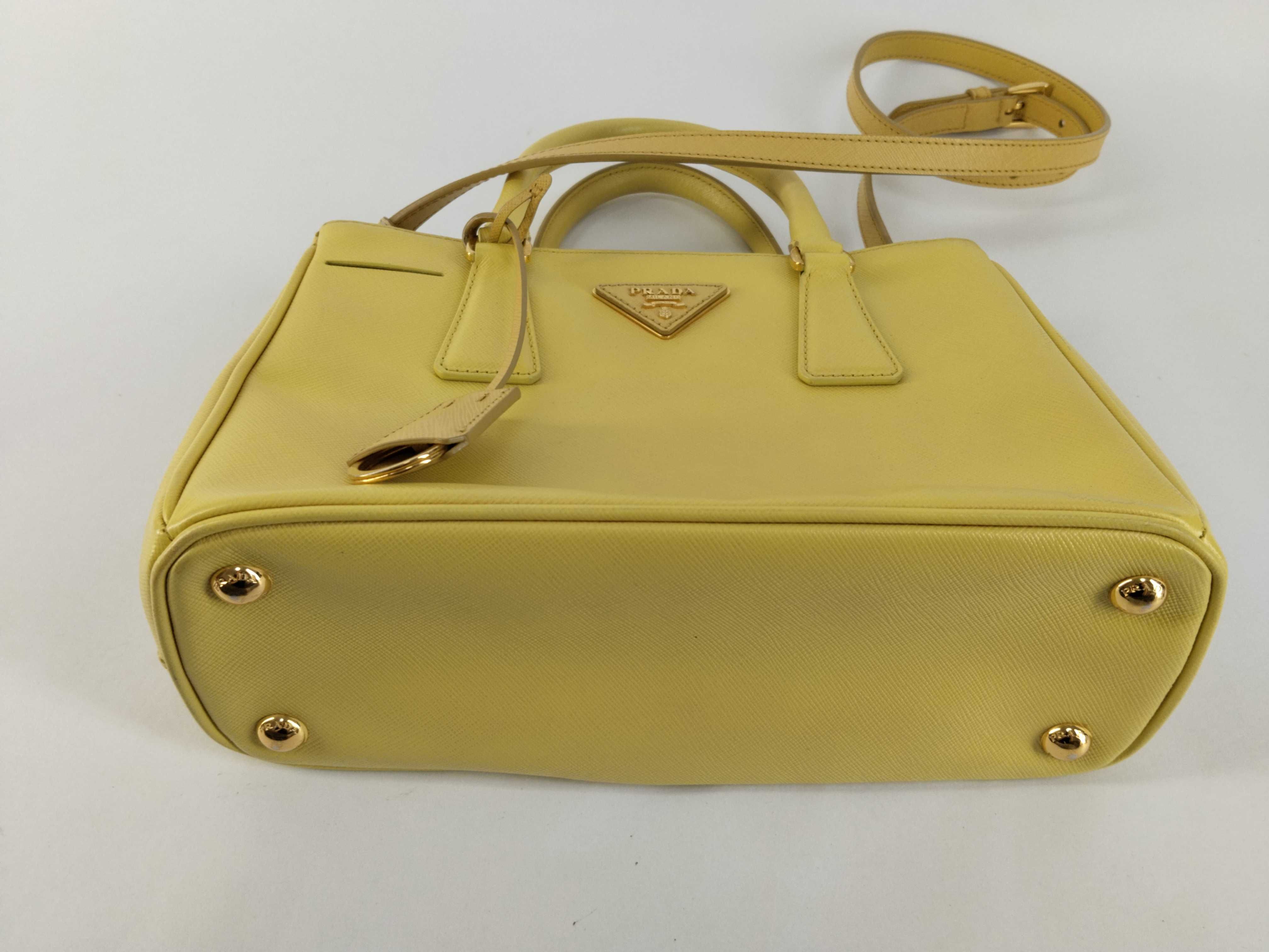Galleria Saffiano Yellow Gold Handbag — view 7