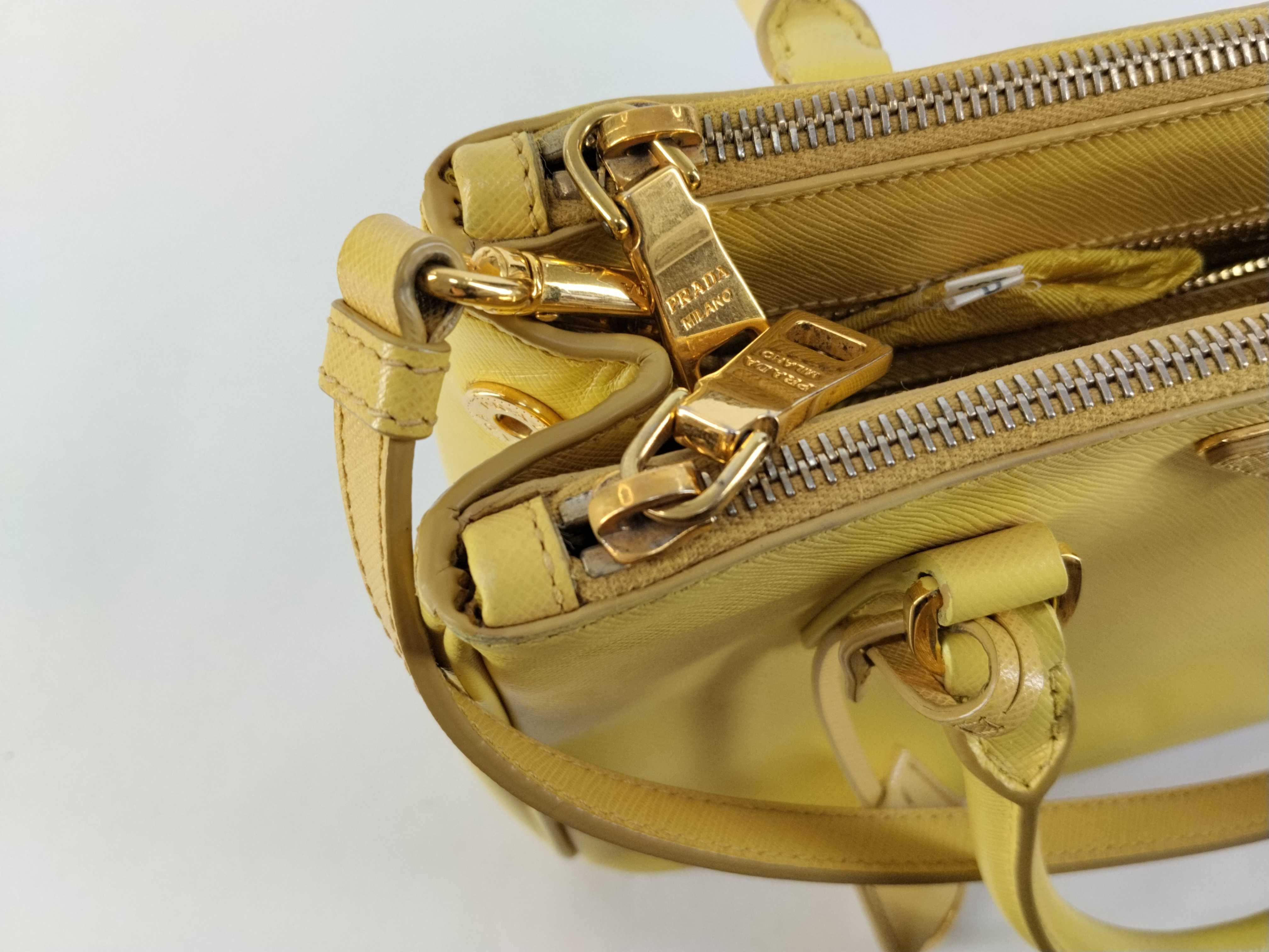 Galleria Saffiano Yellow Gold Handbag — view 8