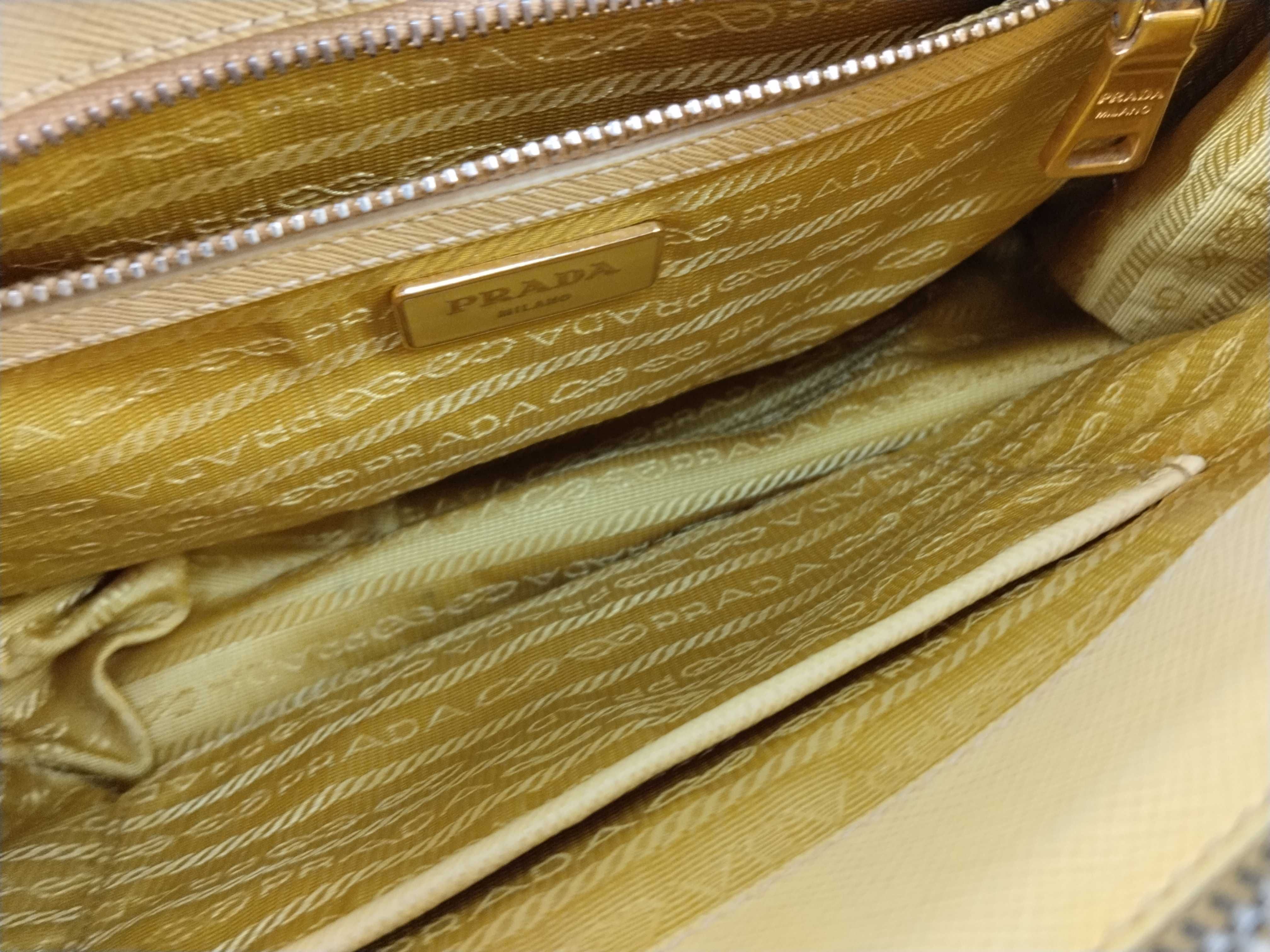 Galleria Saffiano Yellow Gold Handbag — view 9