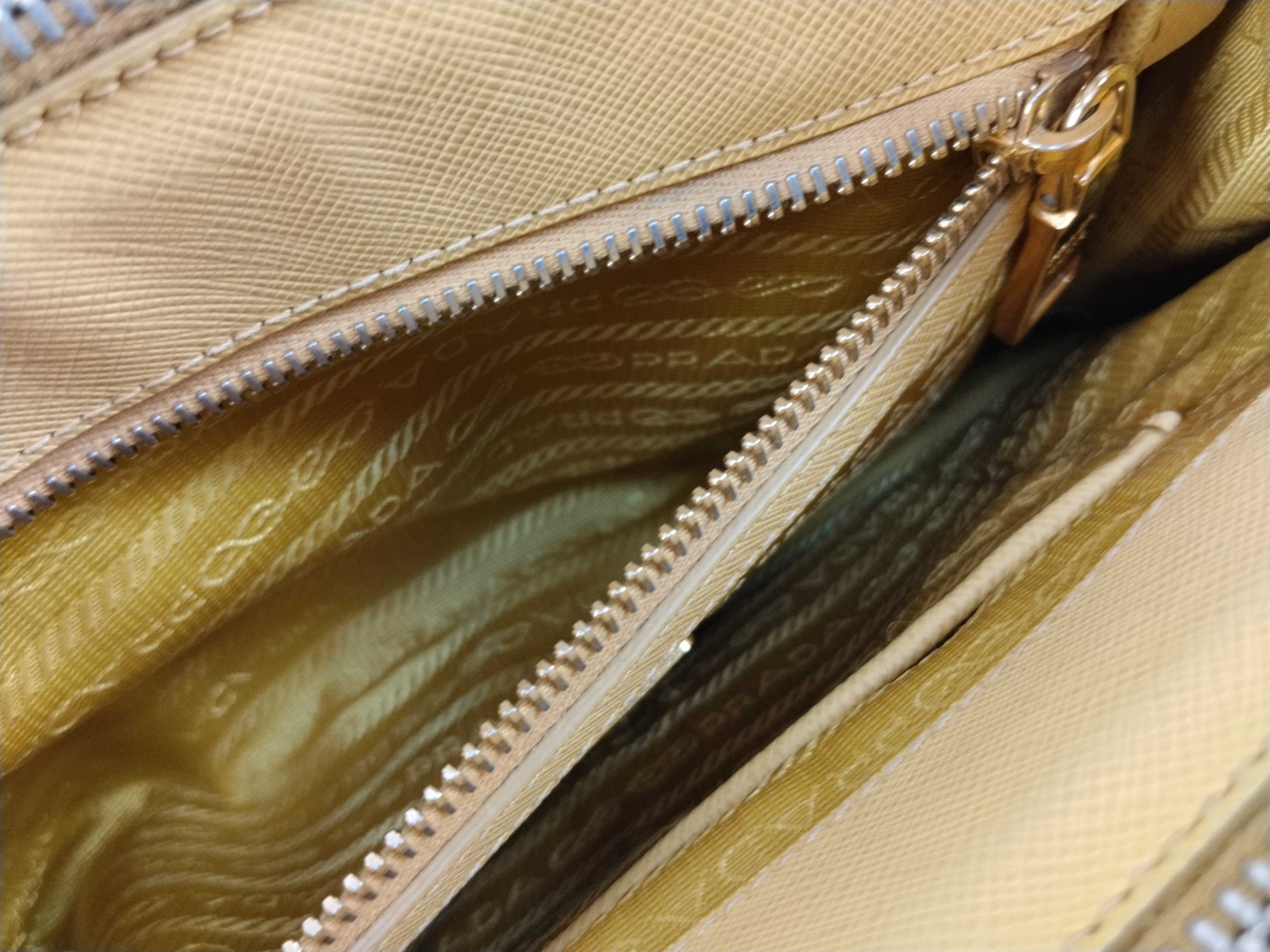 Galleria Saffiano Yellow Gold Handbag — view 10