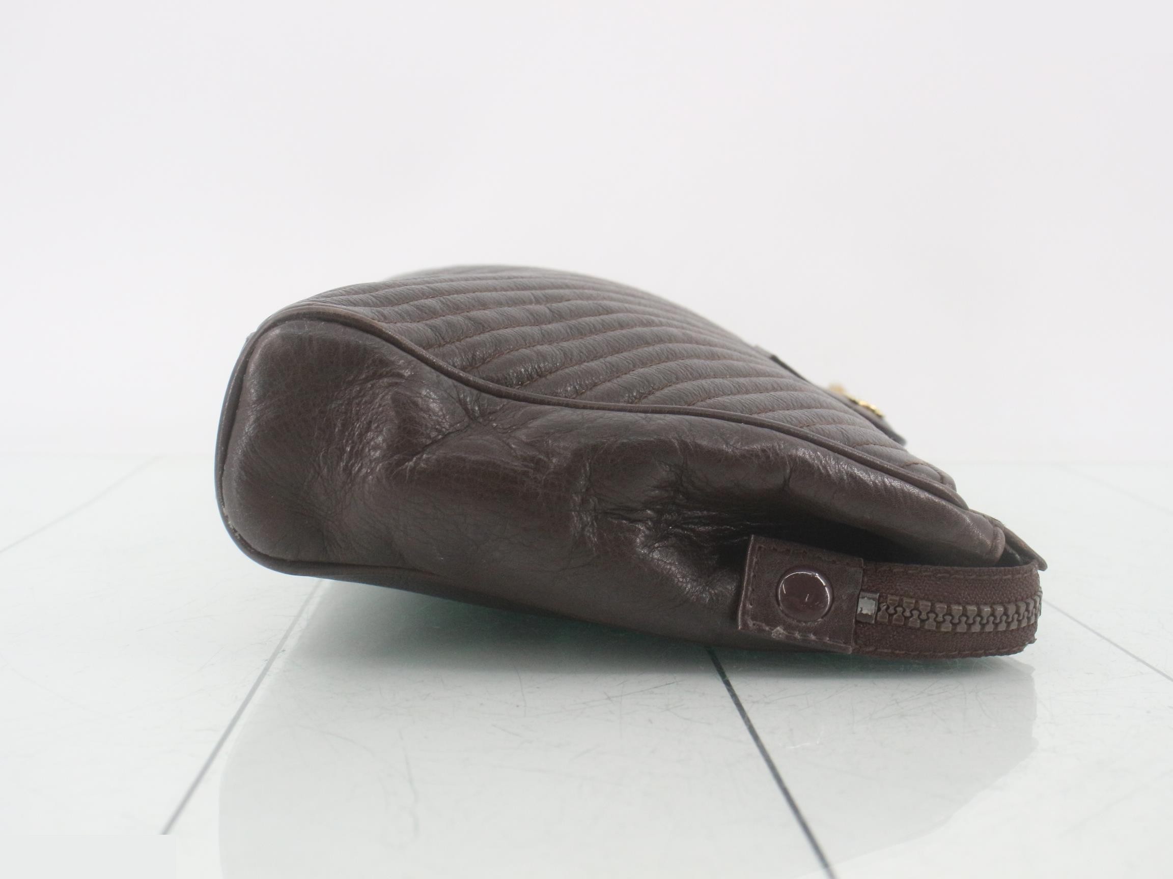 Clutch bag, brown — view 3