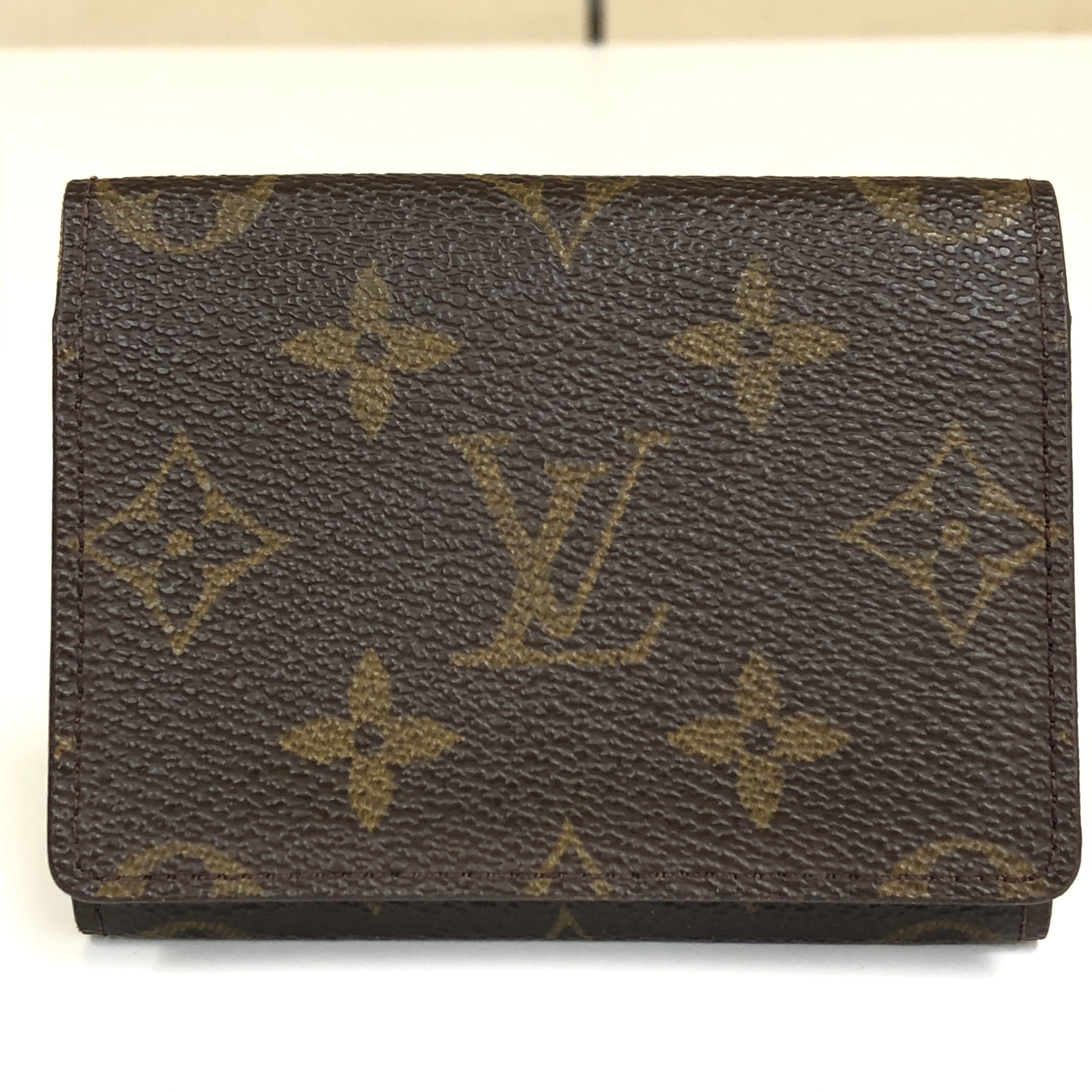 No stickiness Louis Vuitton Monogram Enveloppe Carte de Visite M62920 Card Case AS0011 Business Card Holder Pass Case Card Case Made in Spain Card Case