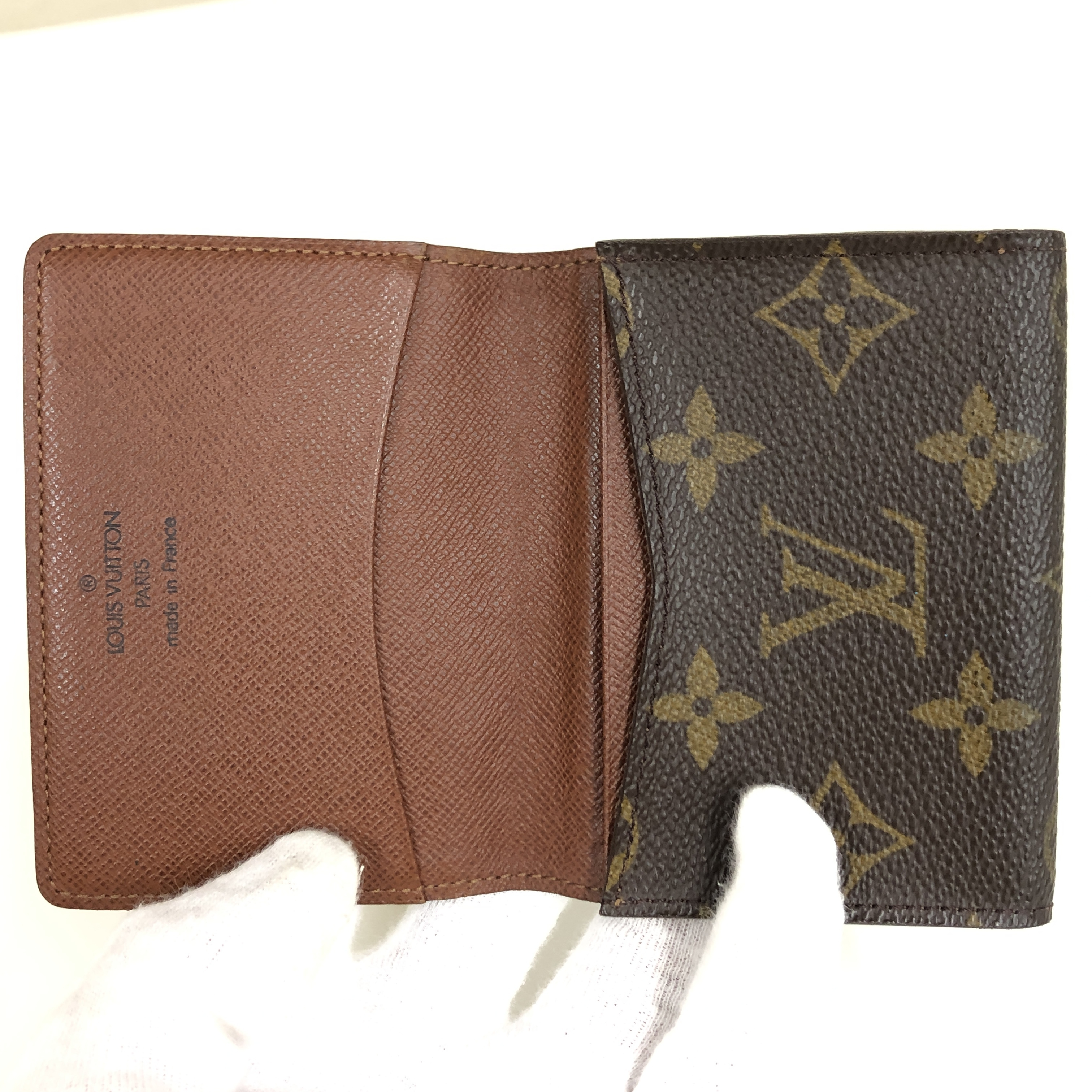 No stickiness Louis Vuitton Monogram Enveloppe Carte de Visite M62920 Card Case AS0011 Business Card Holder Pass Case Card Case Made in Spain Card Case — view 5