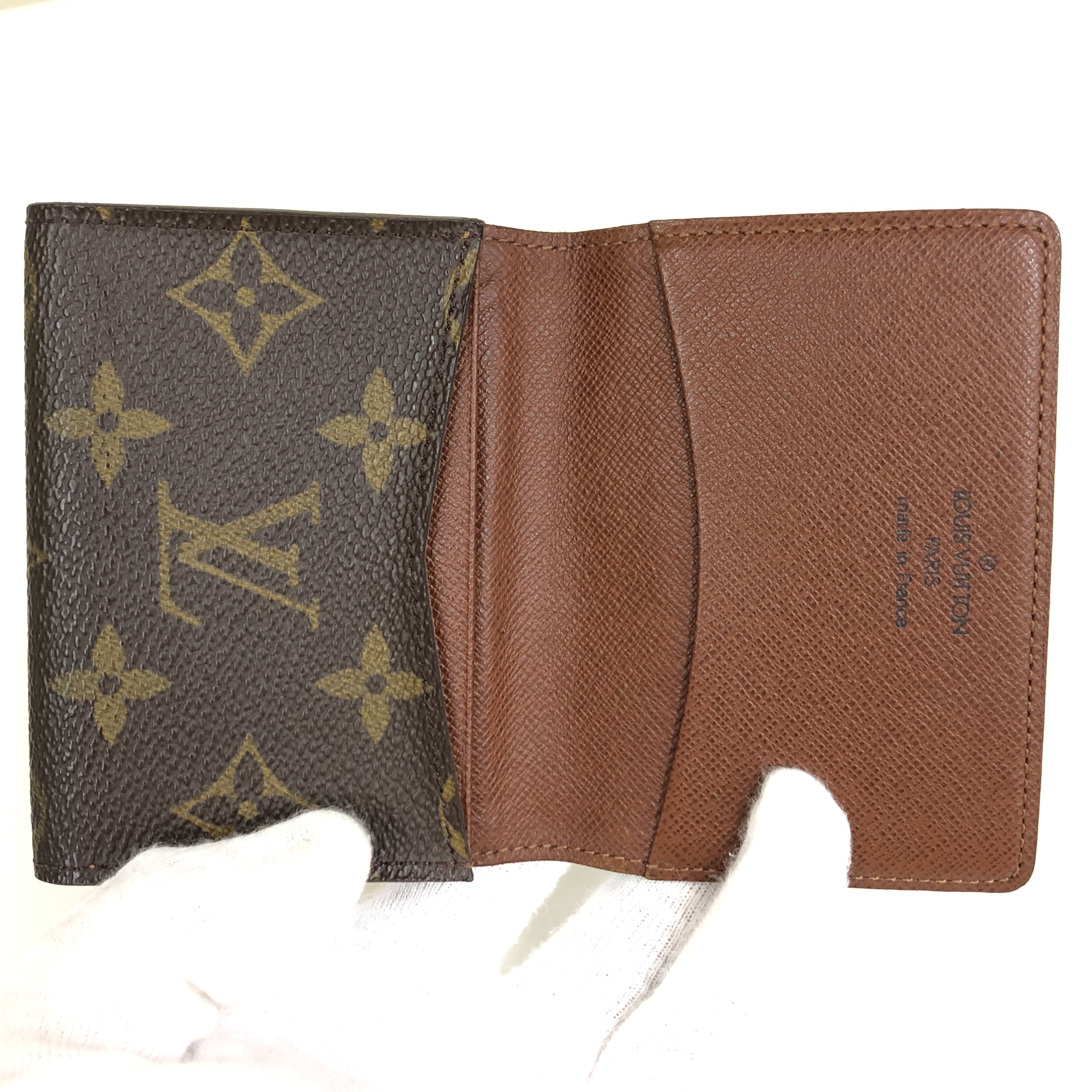 No stickiness Louis Vuitton Monogram Enveloppe Carte de Visite M62920 Card Case AS0011 Business Card Holder Pass Case Card Case Made in Spain Card Case — view 6