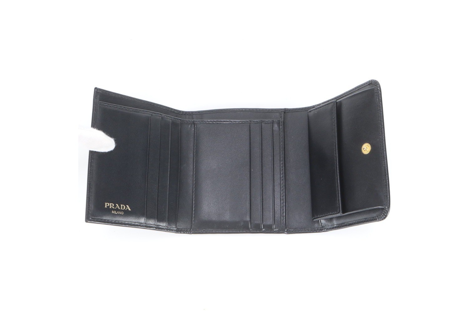 Vitello Move Leather Tri-fold Wallet Compact Wallet — view 6