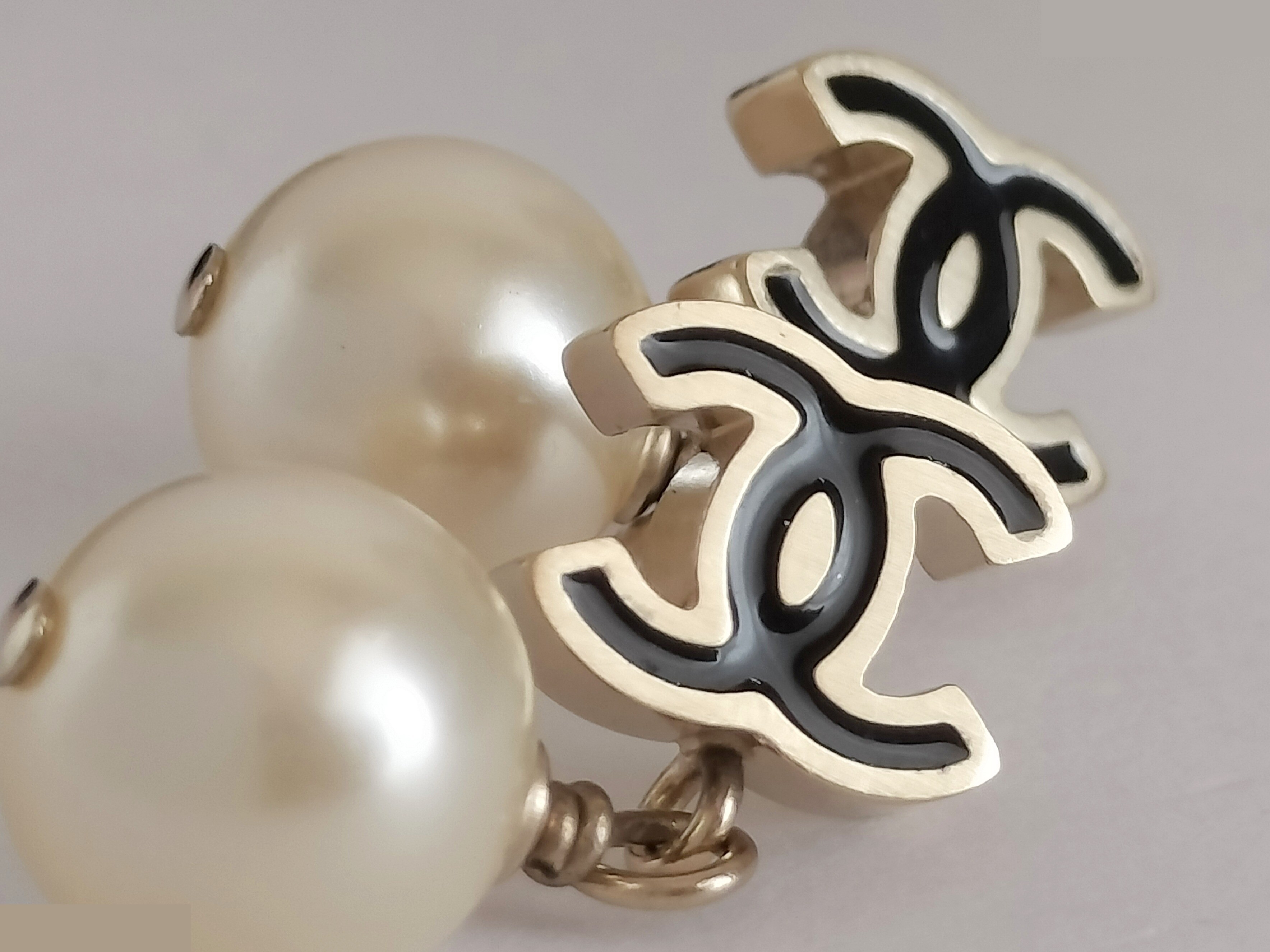 Coco F Pearl Gold Earrings — view 5