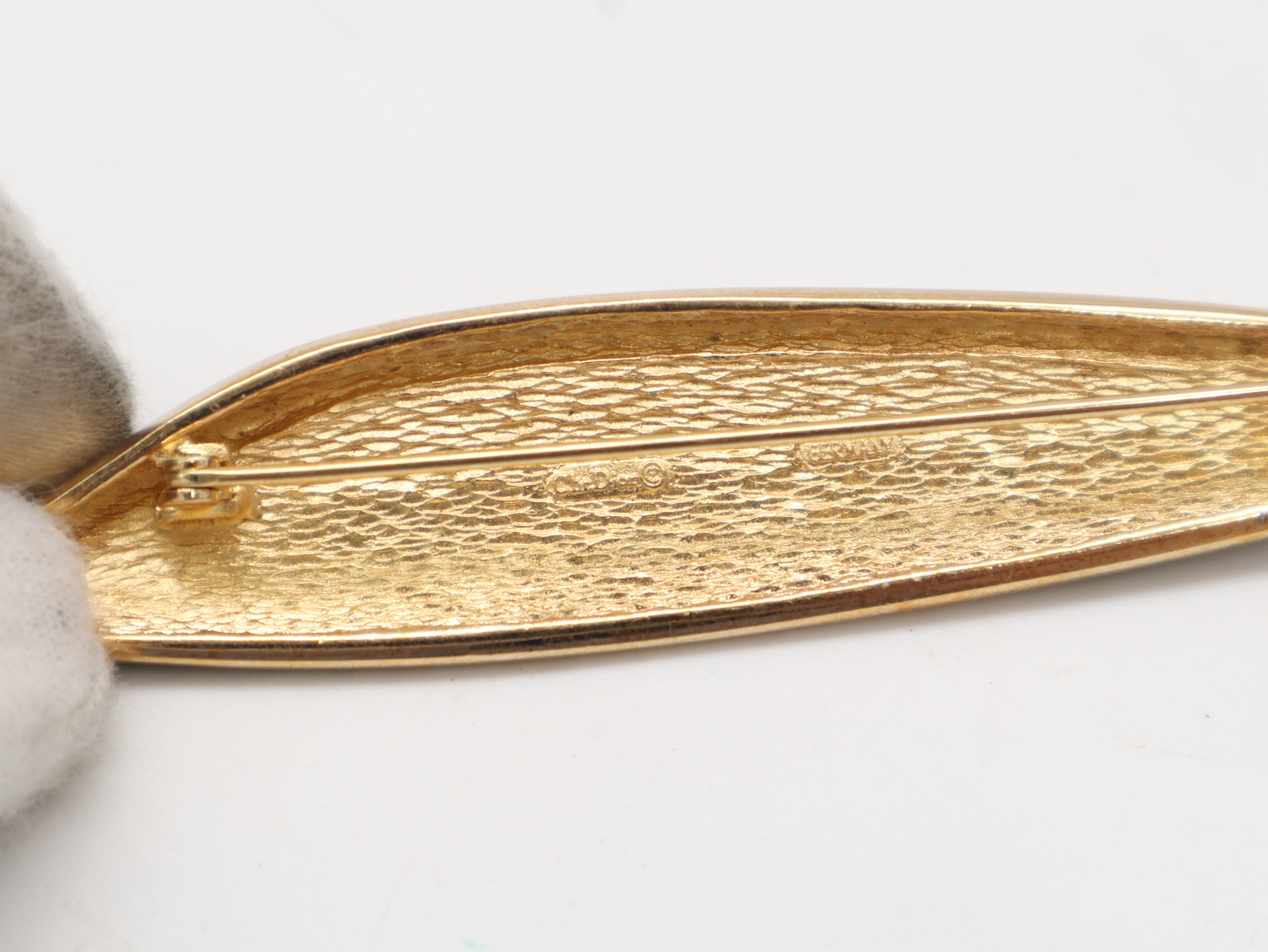 enamel and crystal brooch — view 5