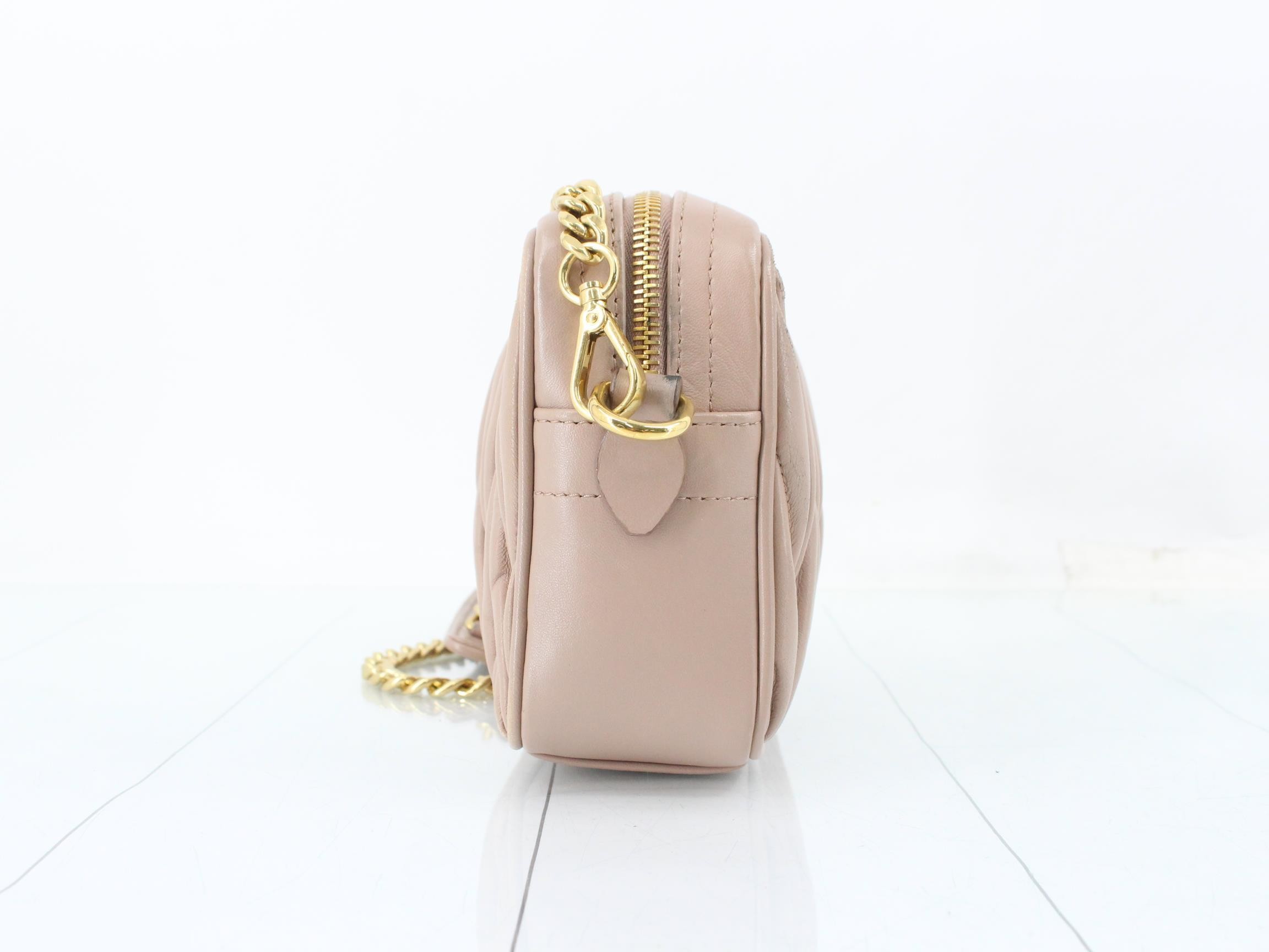 Matelassé (Bag) - Chain Shoulder Bag - Pink Beige — view 3