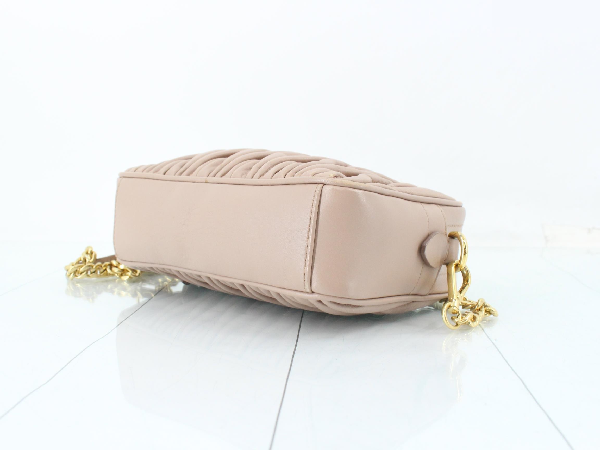 Matelassé (Bag) - Chain Shoulder Bag - Pink Beige — view 6