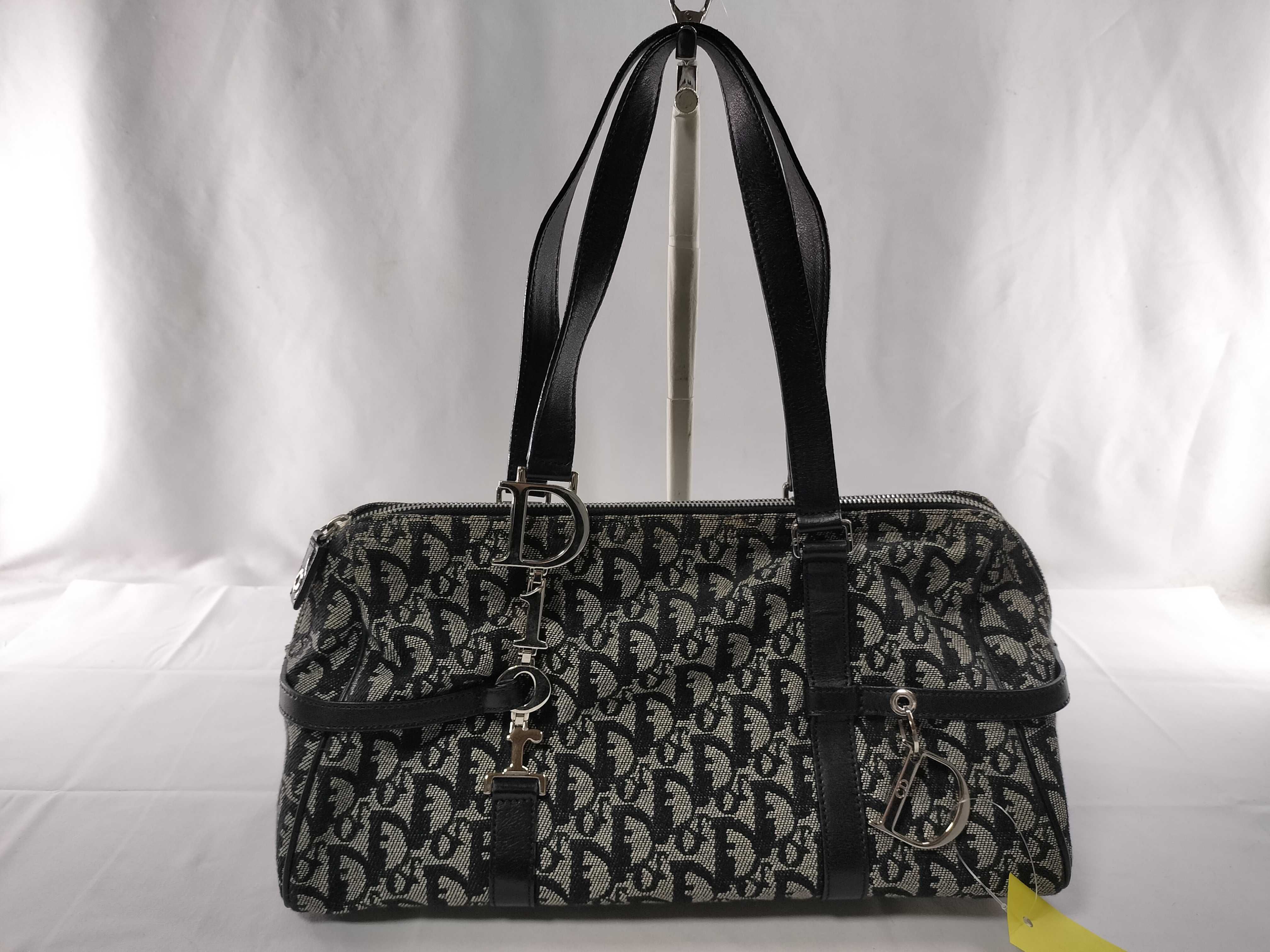 Trotter Charm Boston Bag, Navy