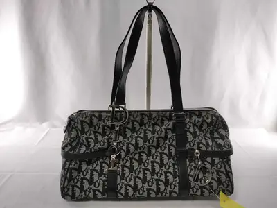 Trotter Charm Boston Bag, Navy