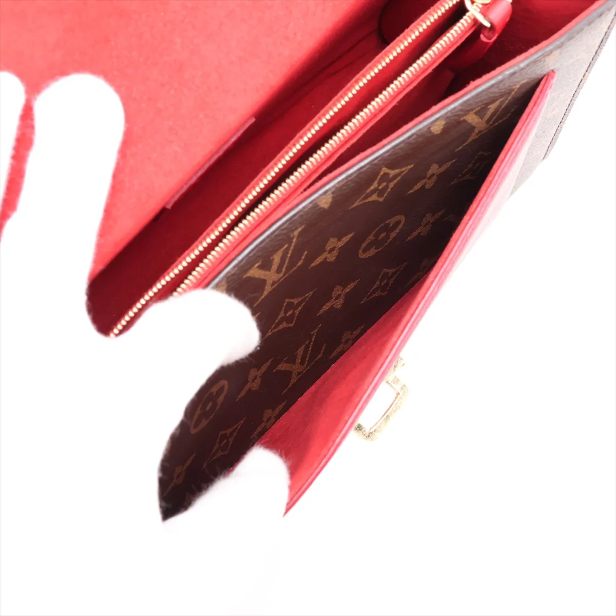 Monogram x Leather Victoire M41731 AH0017 Brown x Red — view 10
