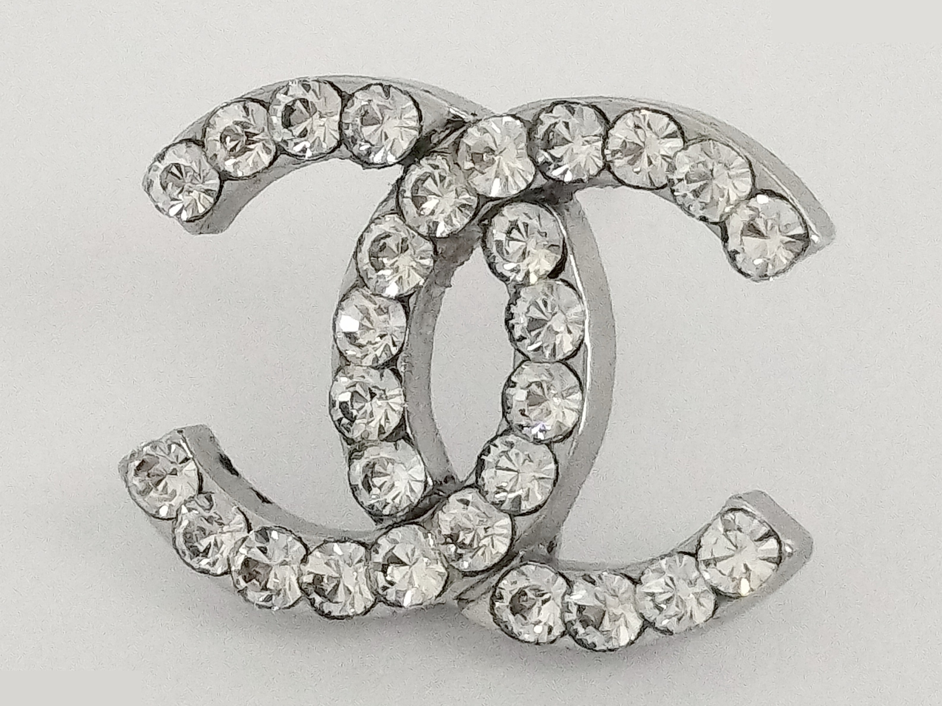 Unused Coco Rhinestone Silver Earrings — view 6