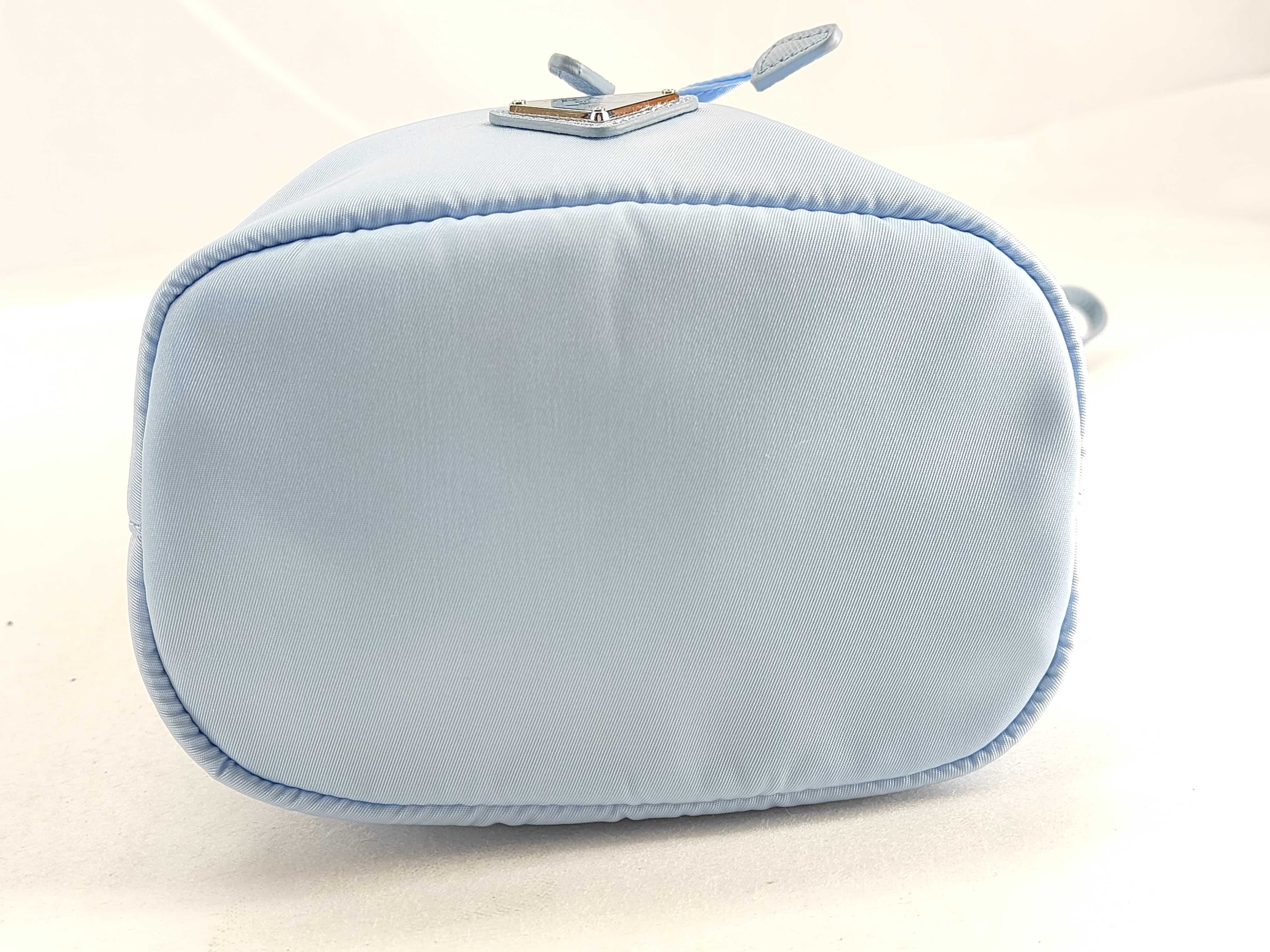 Nylon Prada Vera 1NS369 Nylon x Leather Pouch Blue Pouch — view 6