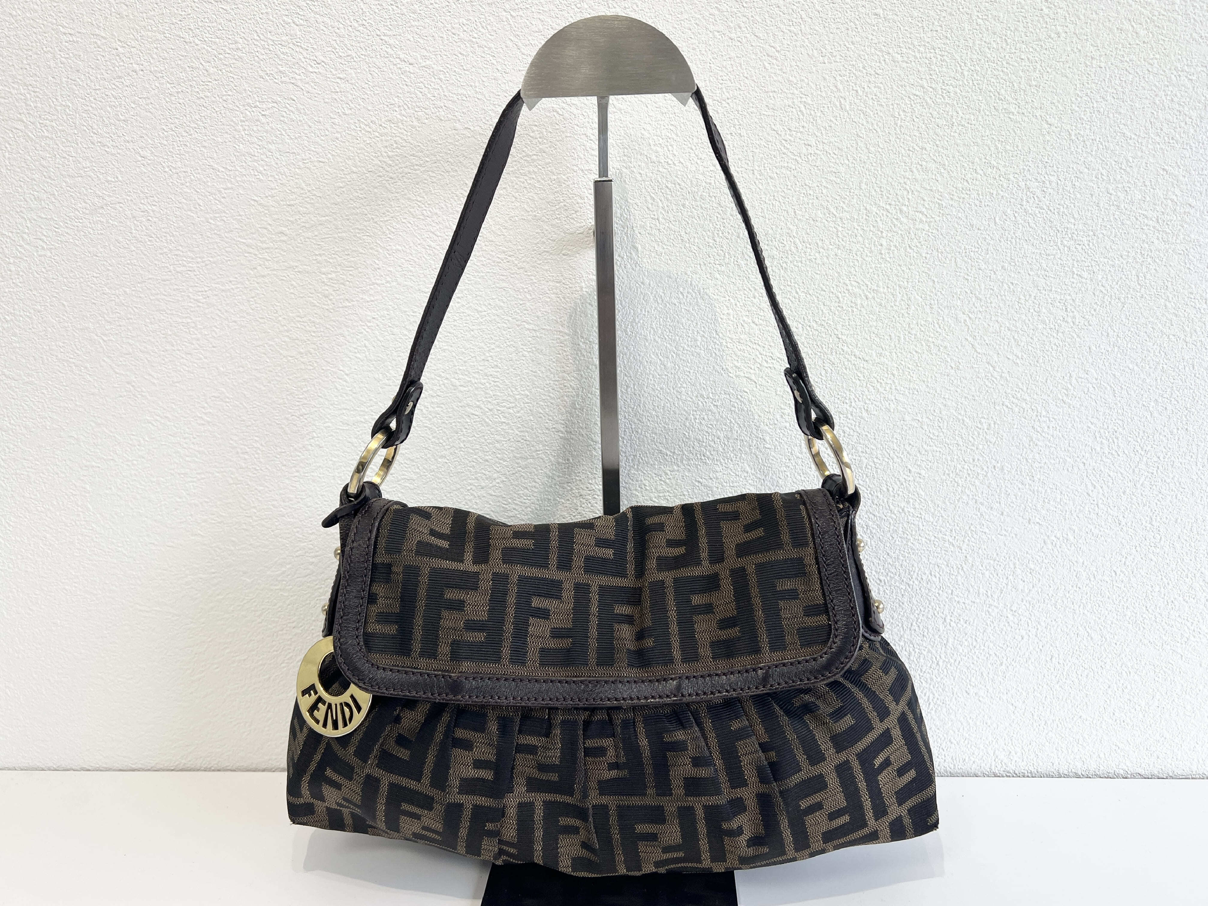 Chef Charm Zucca Canvas Leather Shoulder Bag One-Shoulder Bag