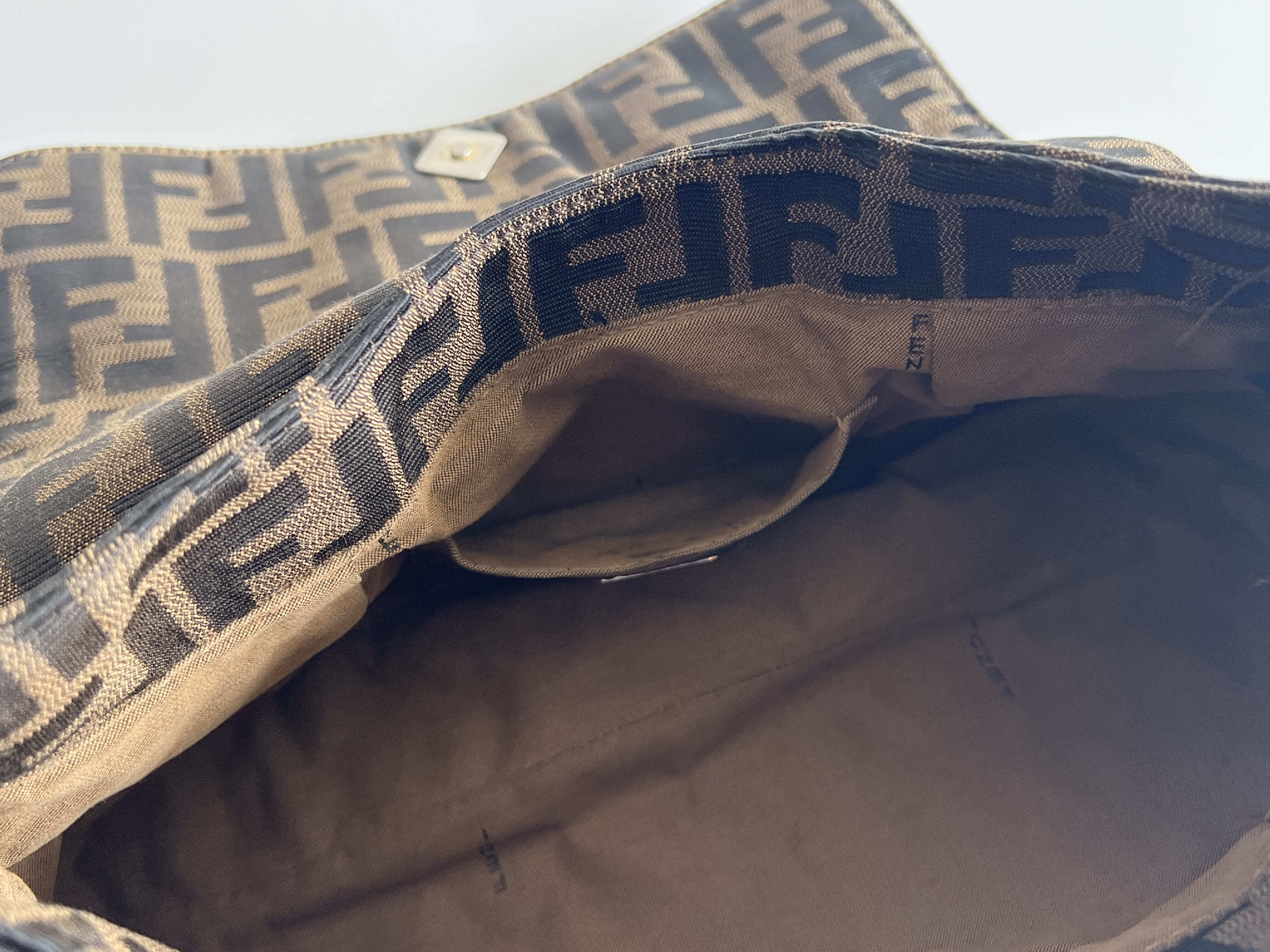 Chef Charm Zucca Canvas Leather Shoulder Bag One-Shoulder Bag — view 9