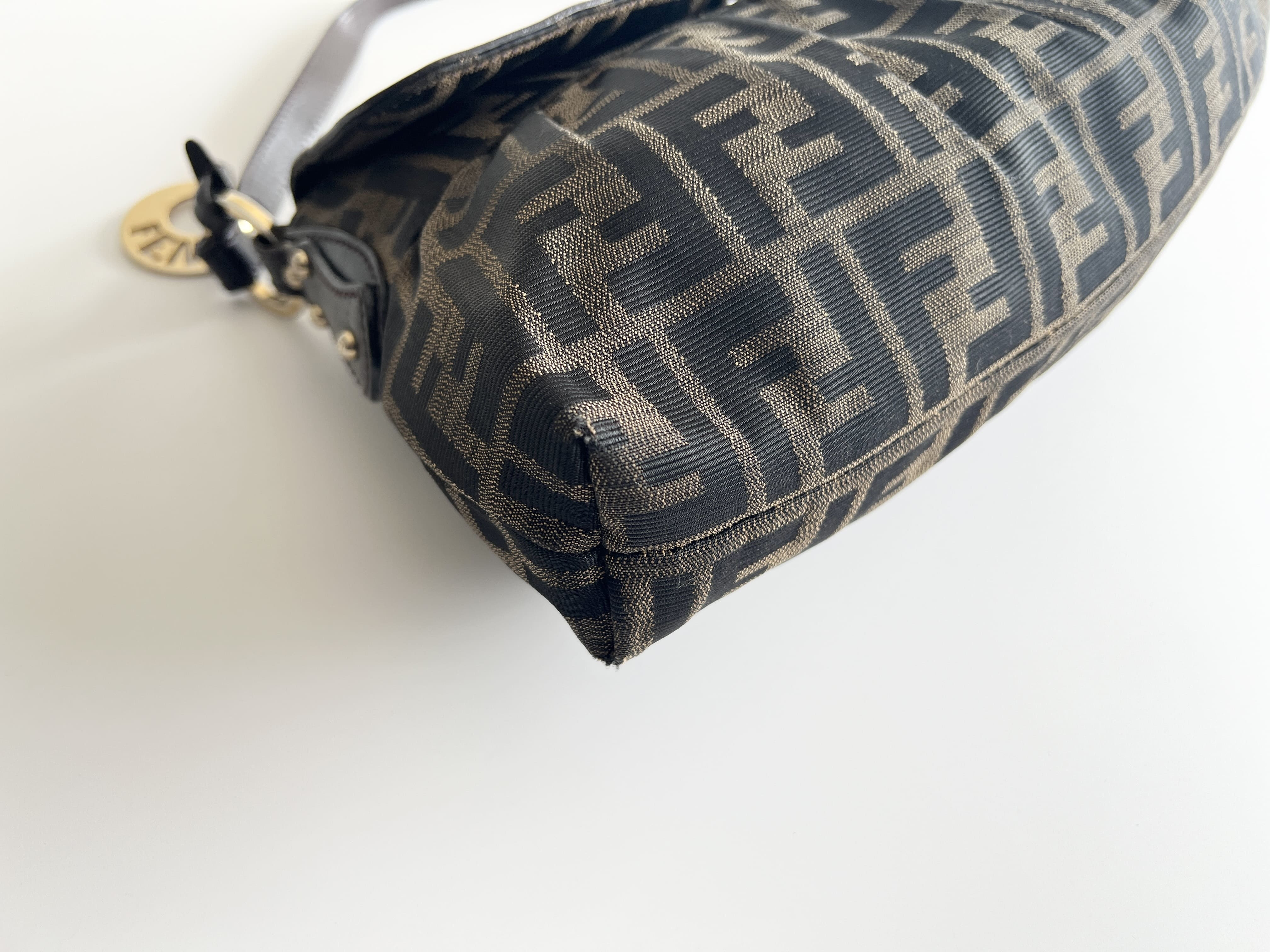 Chef Charm Zucca Canvas Leather Shoulder Bag One-Shoulder Bag — view 10