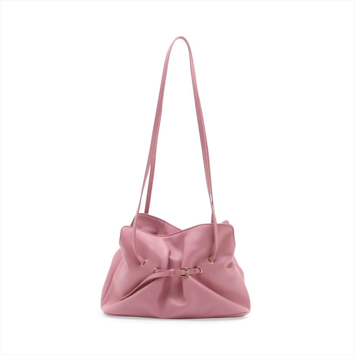 Dada Small Leather Shoulder Bag, Pink, 1BG586 — view 2