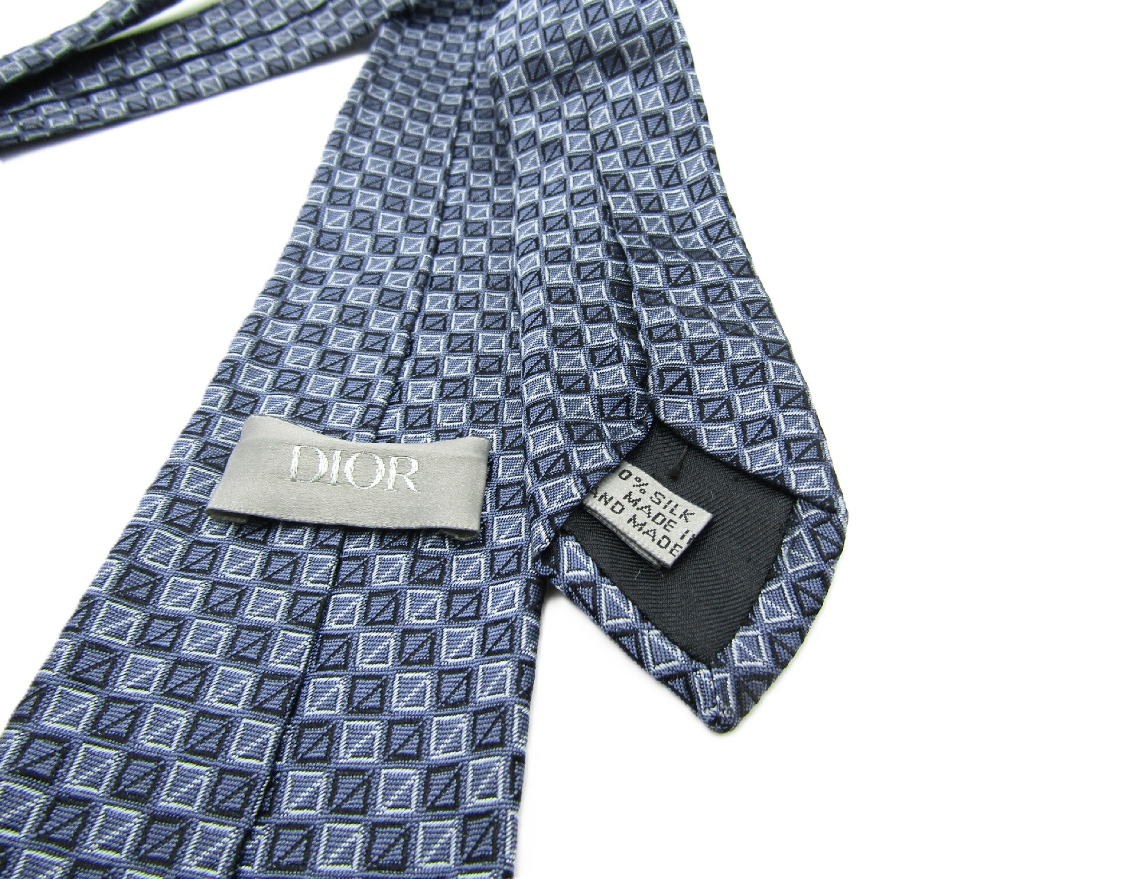 Silk Tie, Blue, 7cm wide, Other Accessories — view 3
