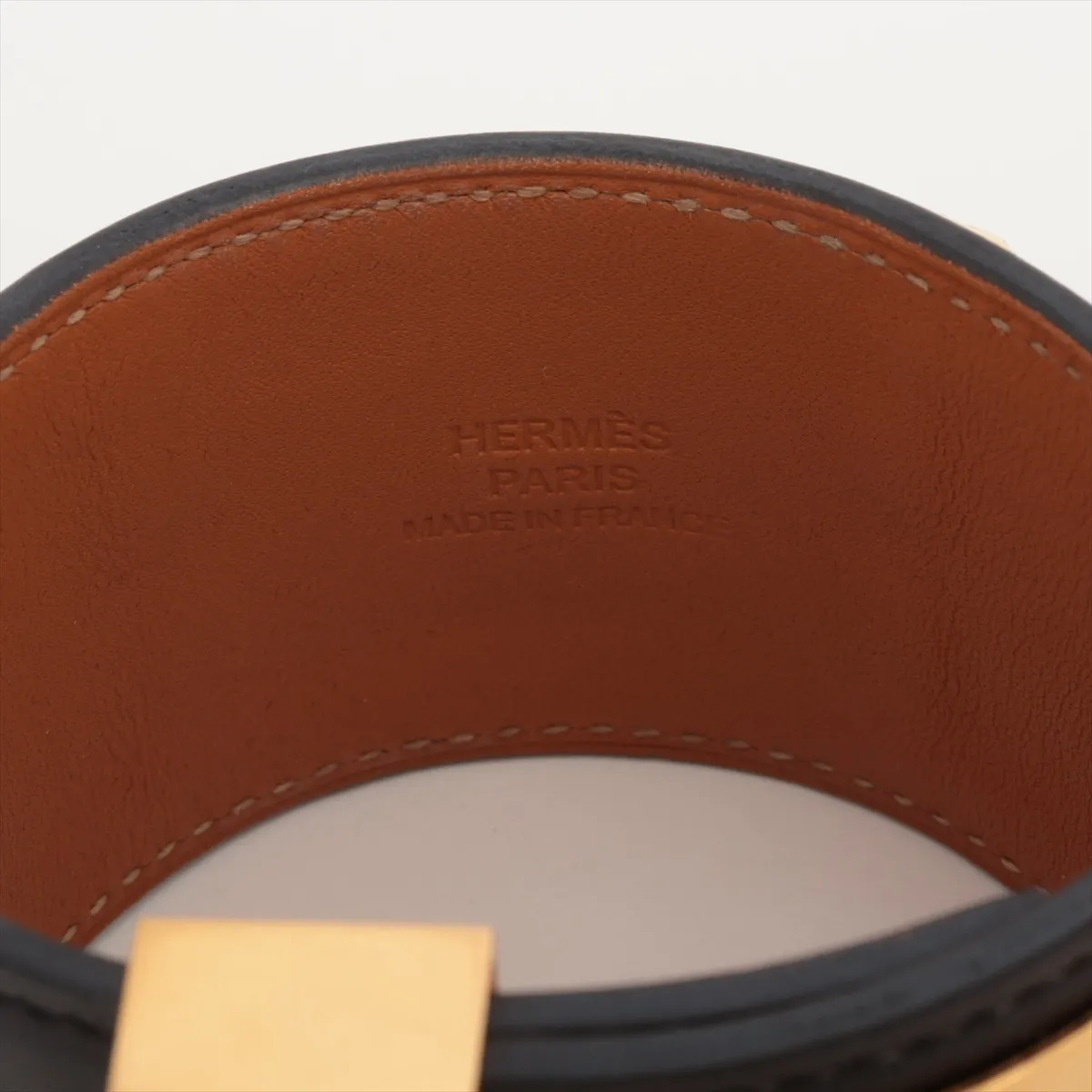 Coriedossian T-stamped: 2015 Bracelet S Leather Black x Gold Out of shape — view 4