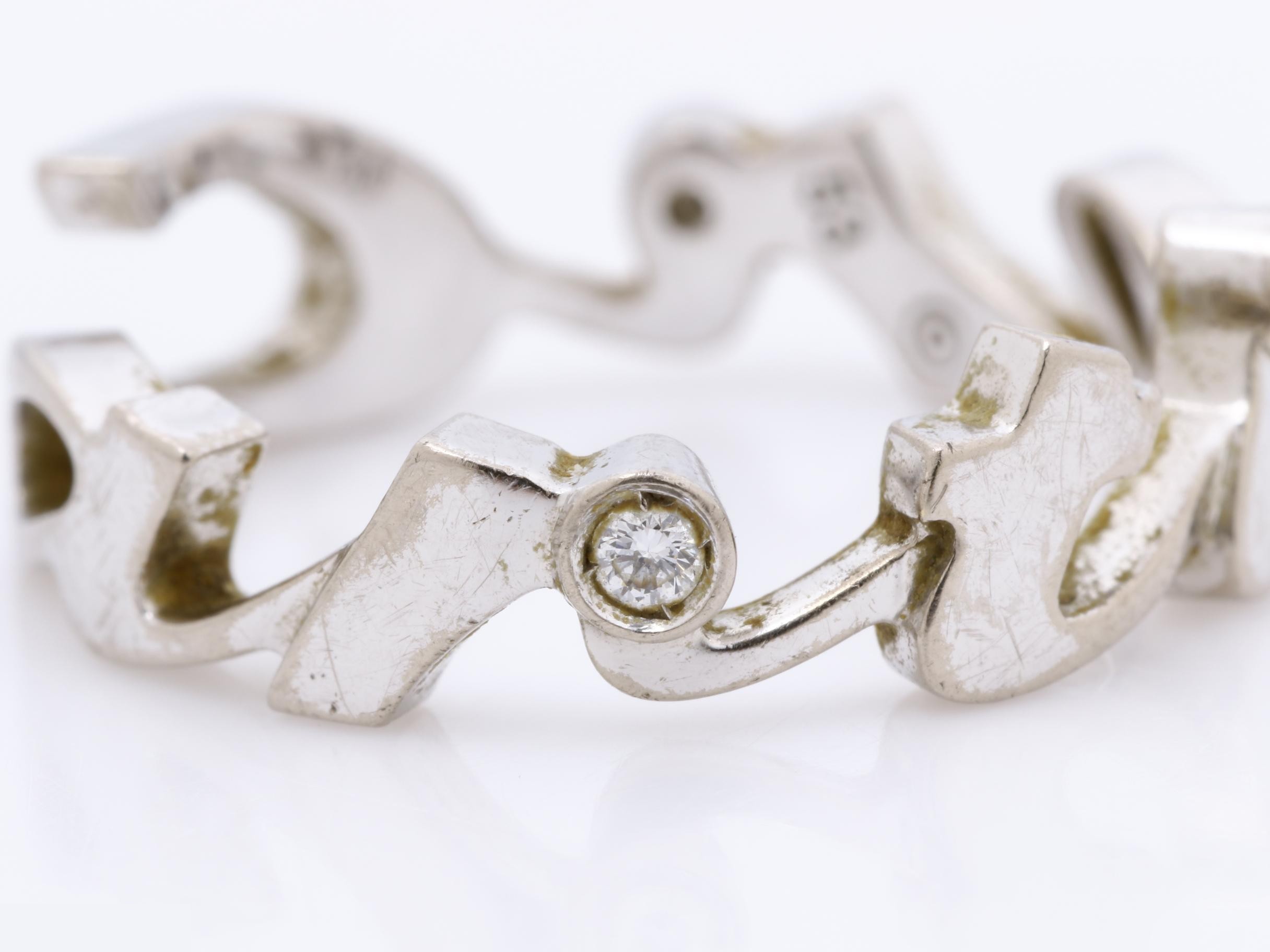 Signature ring, 750WG, diamond, 4.7g, size #53 / actual size #12 — view 2