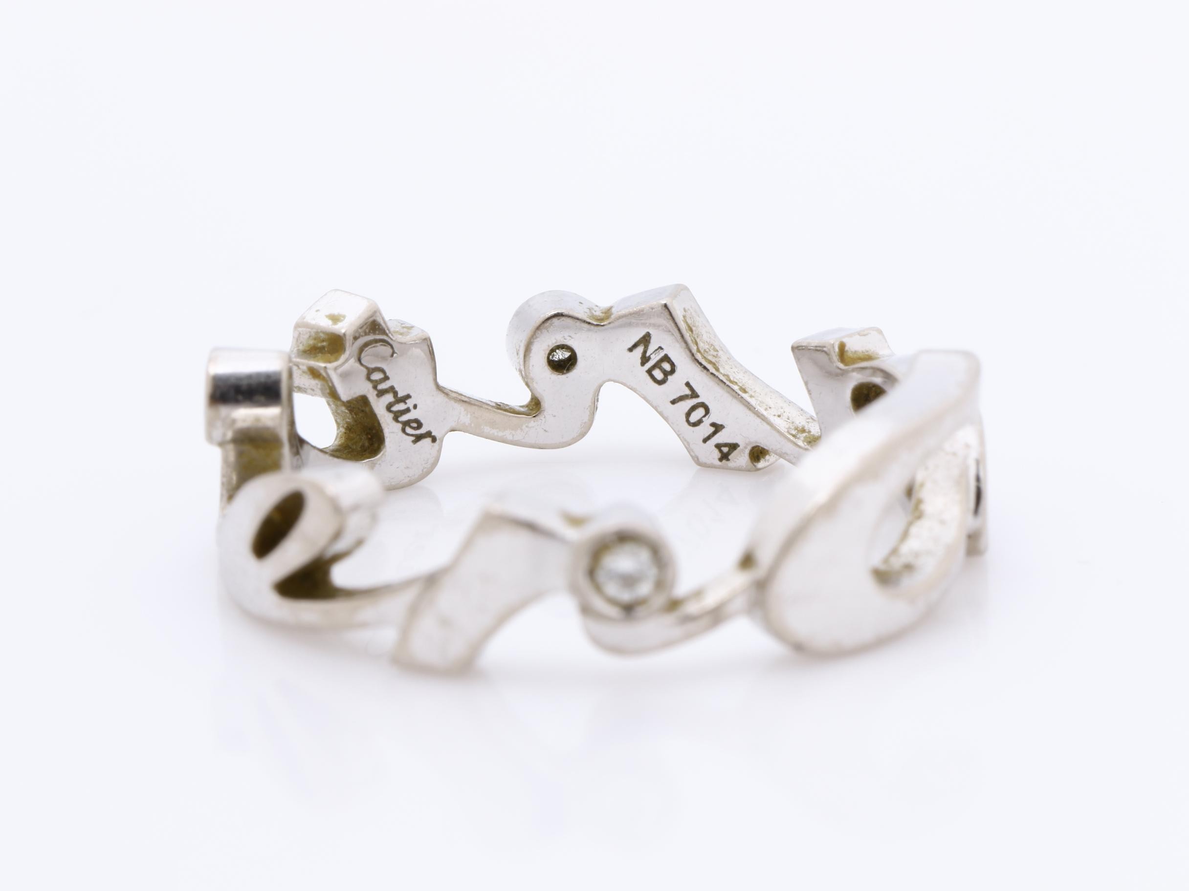 Signature ring, 750WG, diamond, 4.7g, size #53 / actual size #12 — view 4