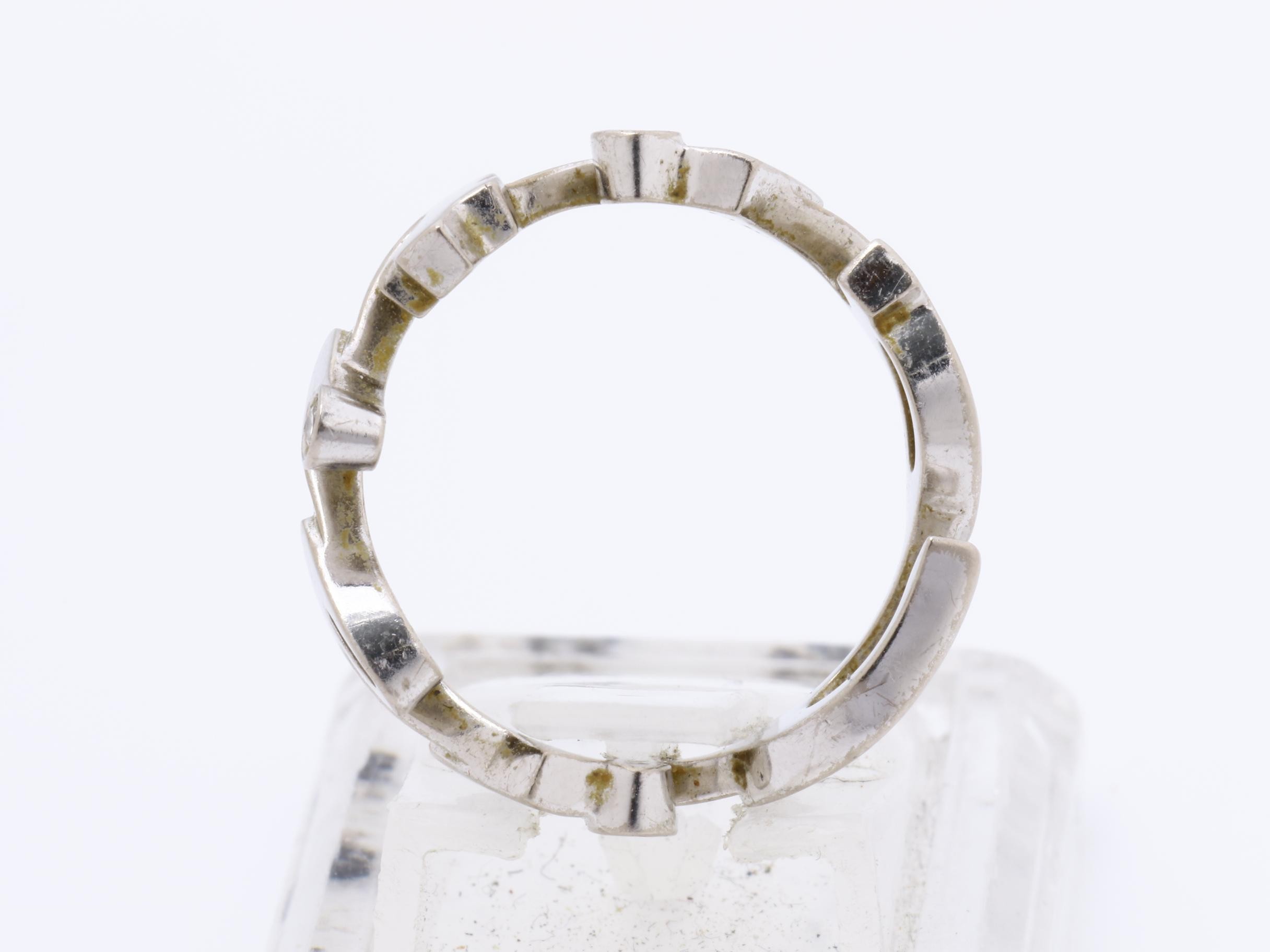 Signature ring, 750WG, diamond, 4.7g, size #53 / actual size #12 — view 5